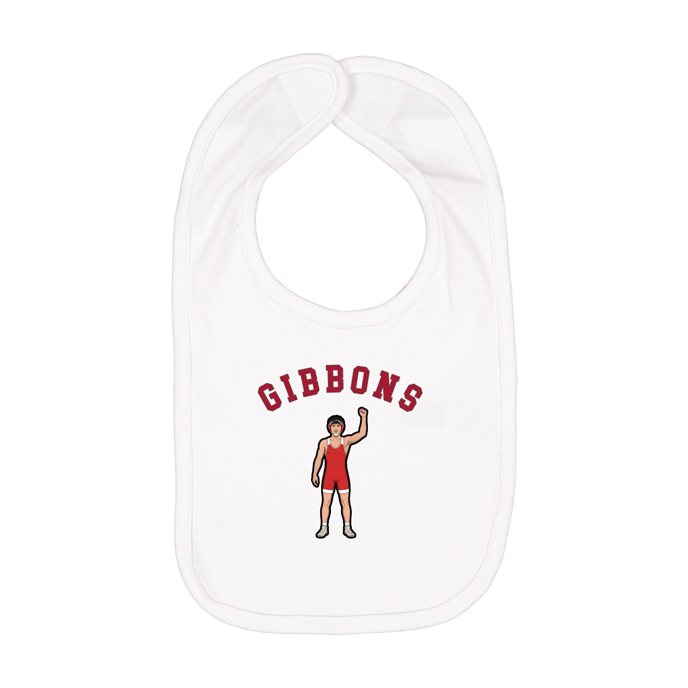 Infant Bib — Shirsey Arch in White