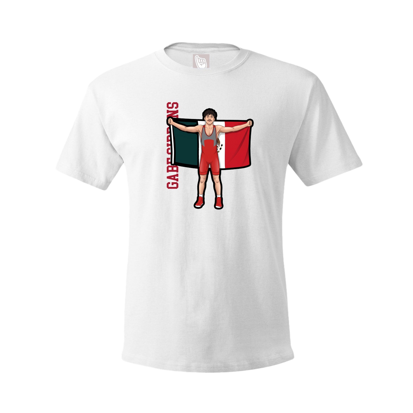 Youth Tee — Name Vertical in White