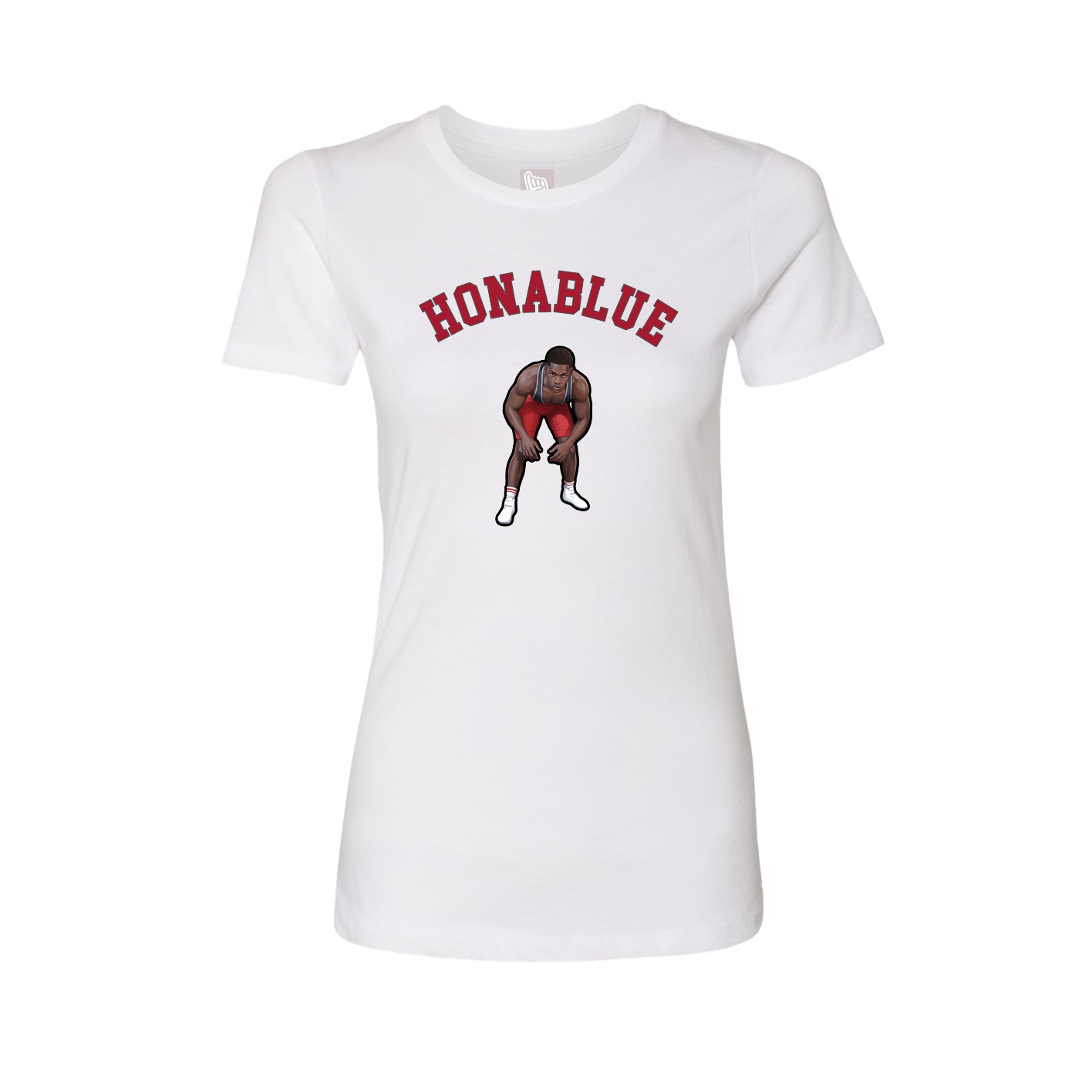 Fitted Women's Tee — Shirsey Arch in White