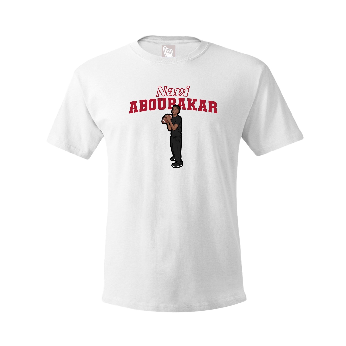 Youth Tee — Name Arch in White