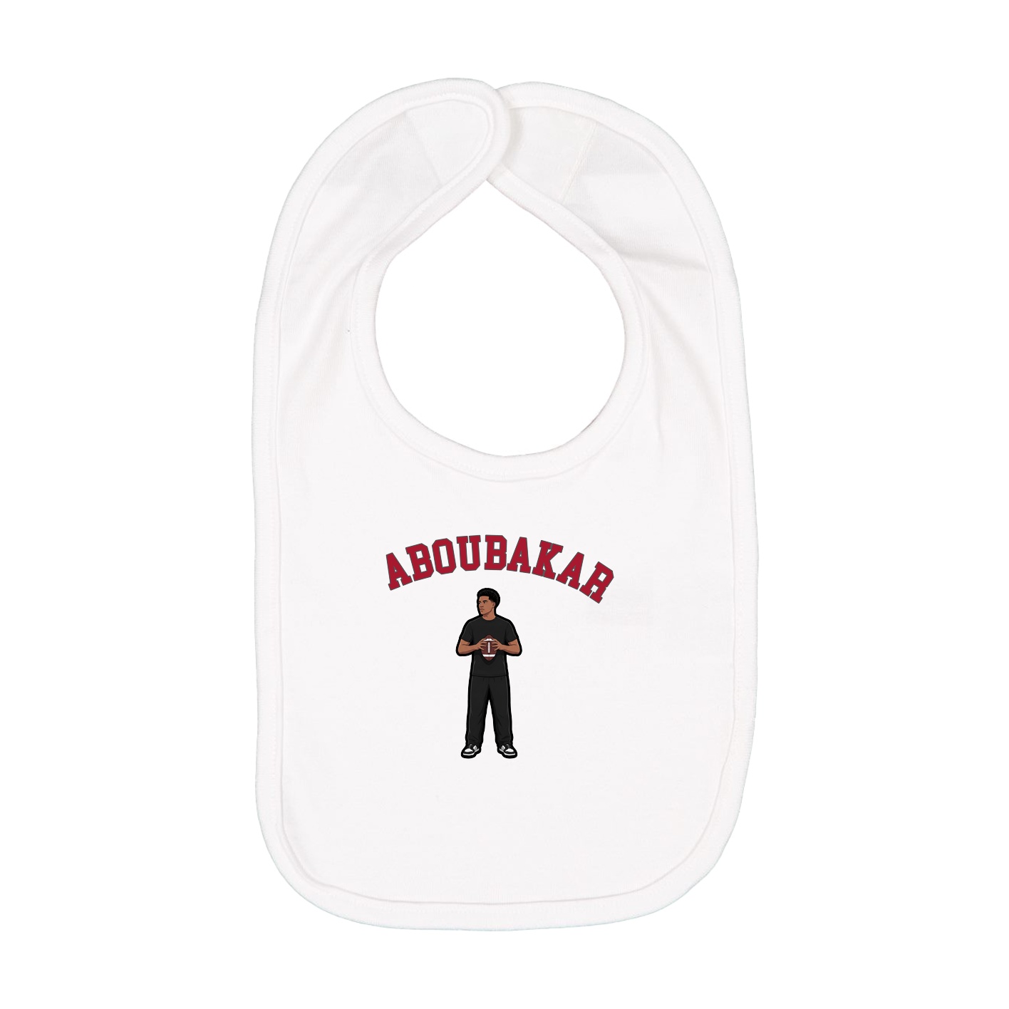 Infant Bib — Shirsey Arch in White