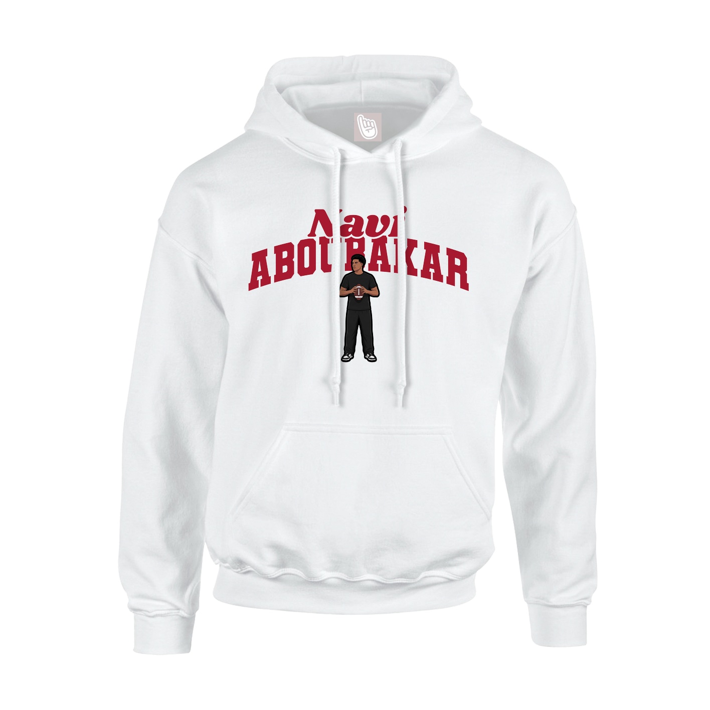 Hoodie — Signature Arch in White