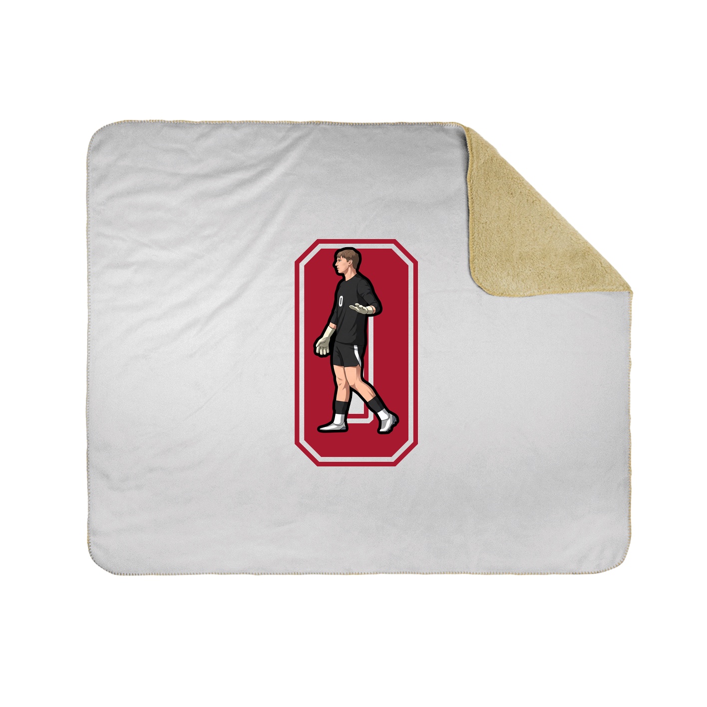 Throw Blanket — Number in White