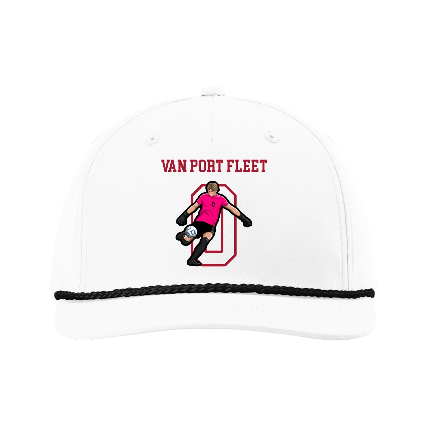 Five-Panel Classic Rope Cap — Shirsey in White