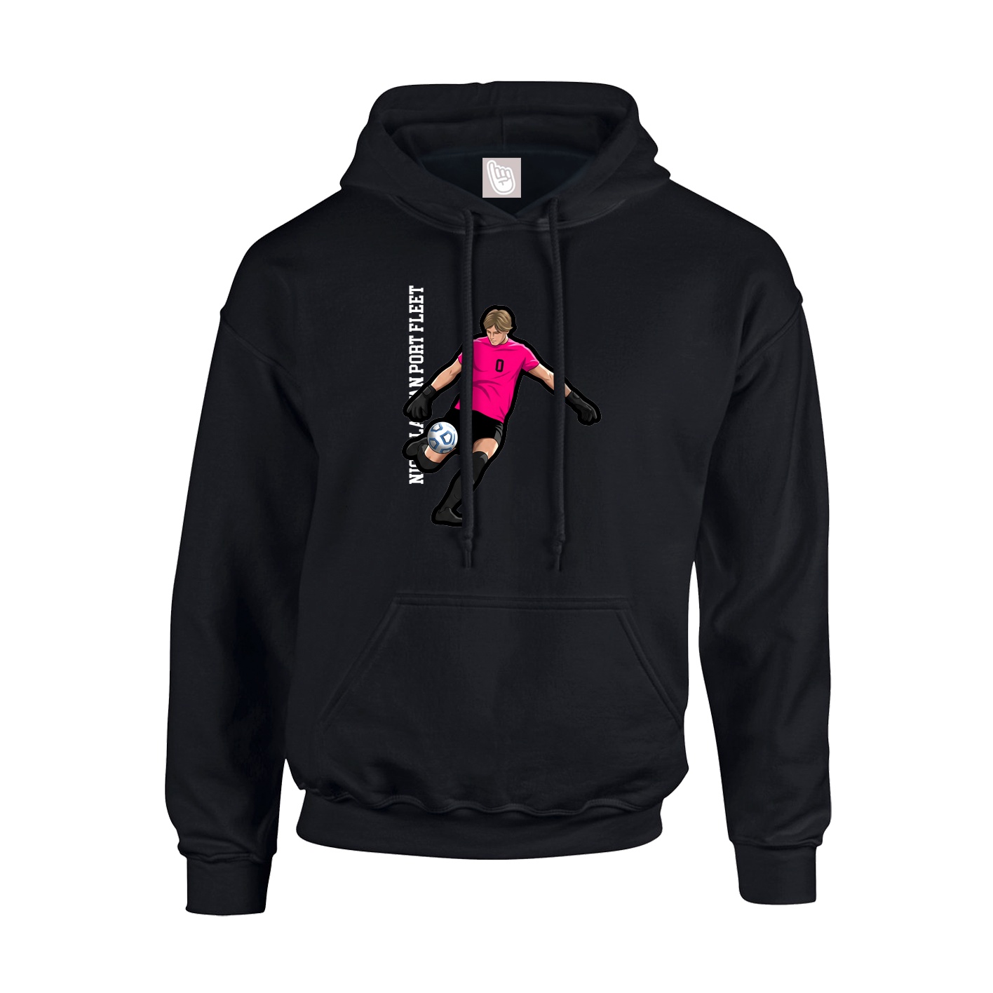 Hoodie — Name Vertical in Black