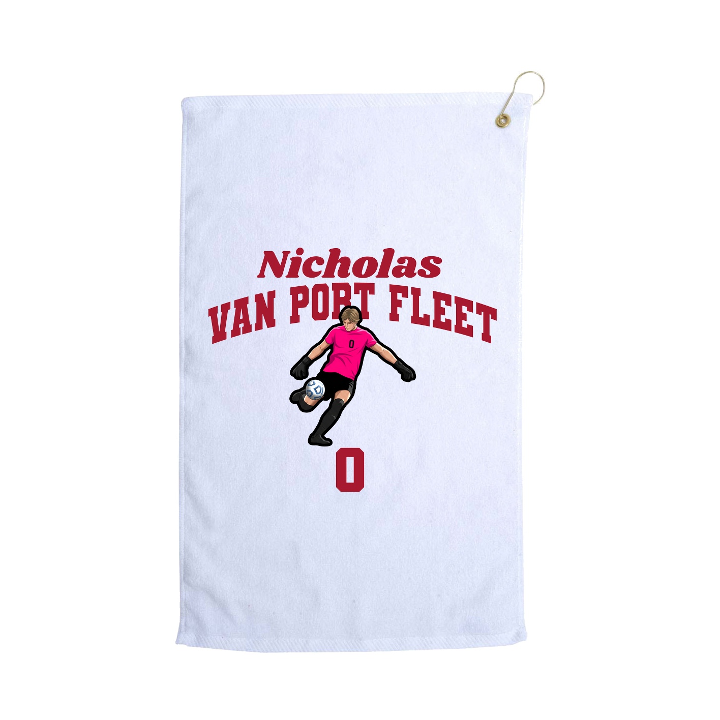 Golf Towel — Signature Arch in White