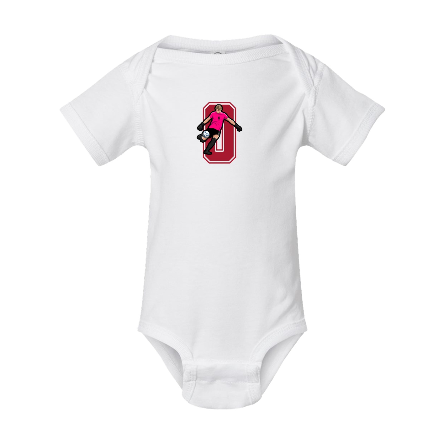 Baby Onesie — Number in White