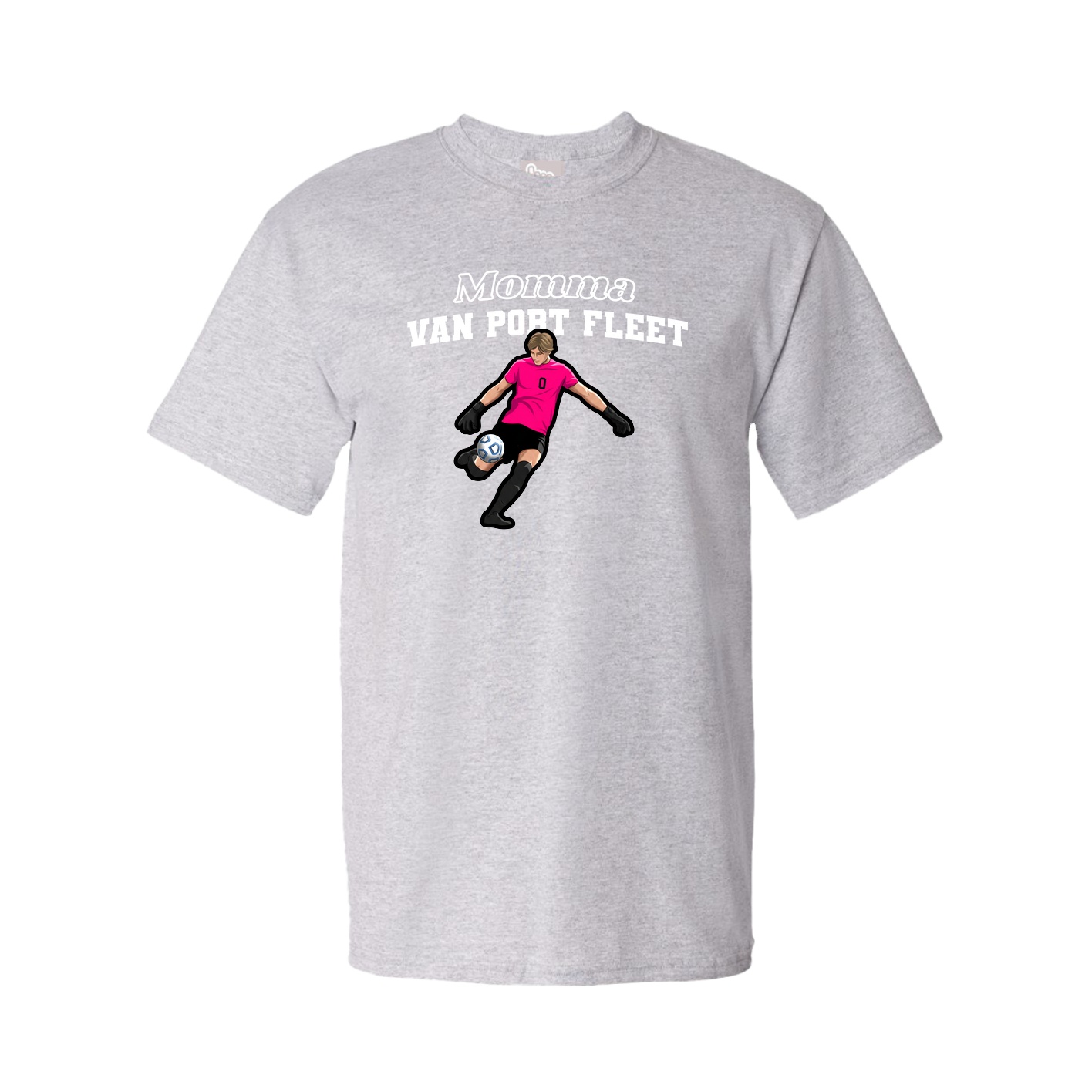 Youth Tee — Mothers Day Block in Grey