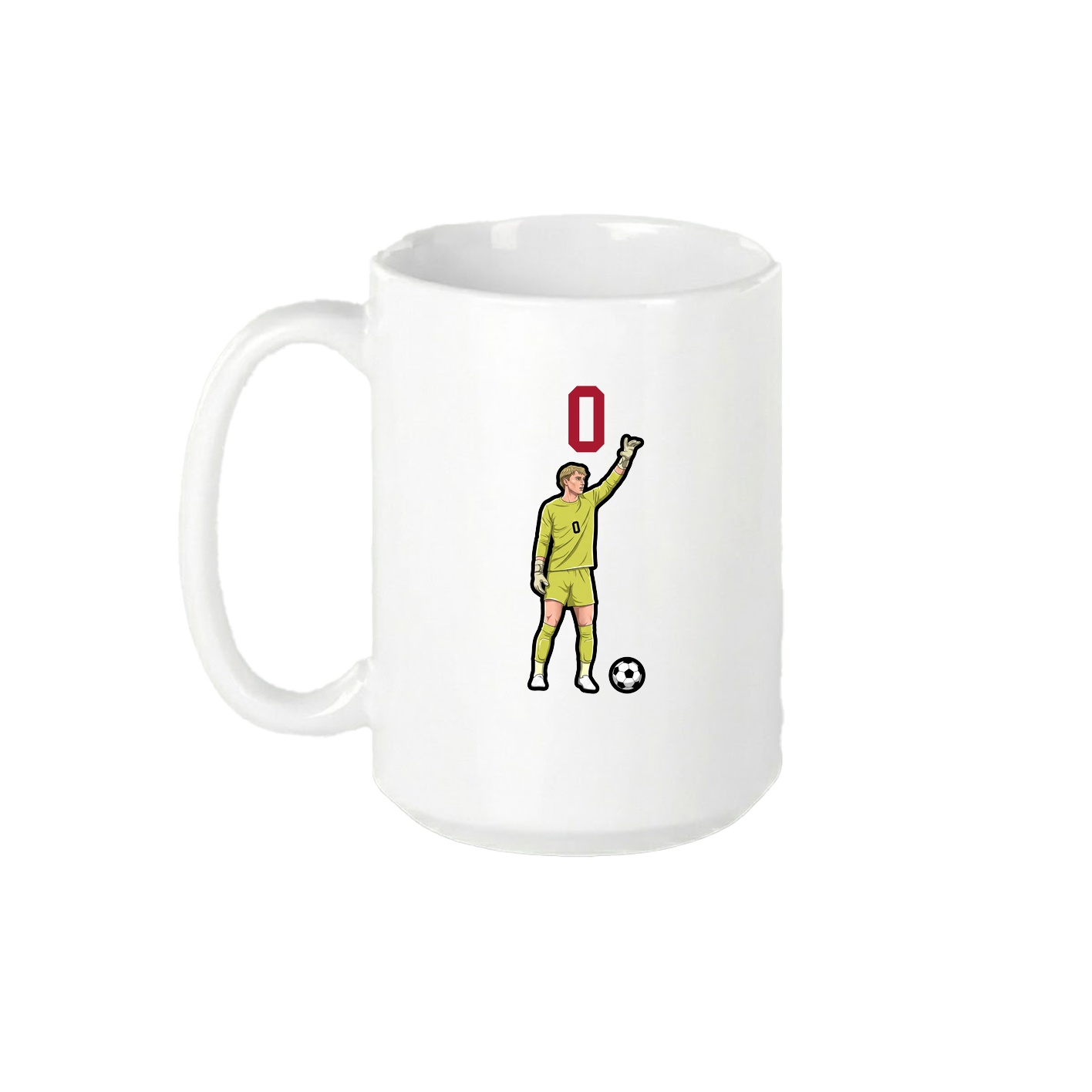 15oz Coffee Mug — Number Top in White