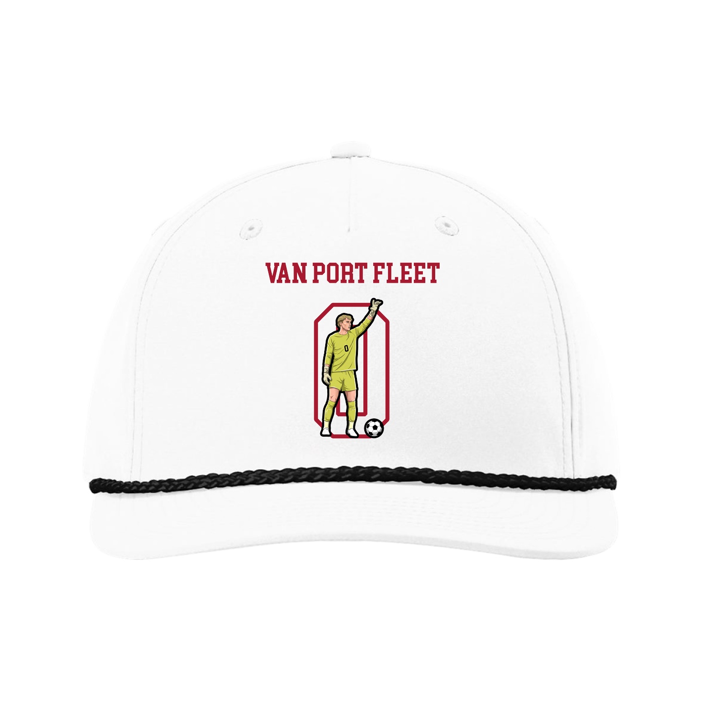 Five-Panel Classic Rope Cap — Shirsey in White