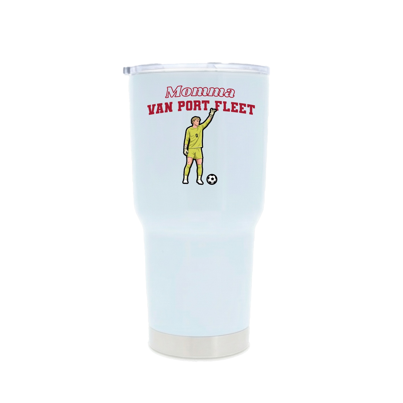 30oz Stainless Steel Tumbler — Mothers Day Block in White