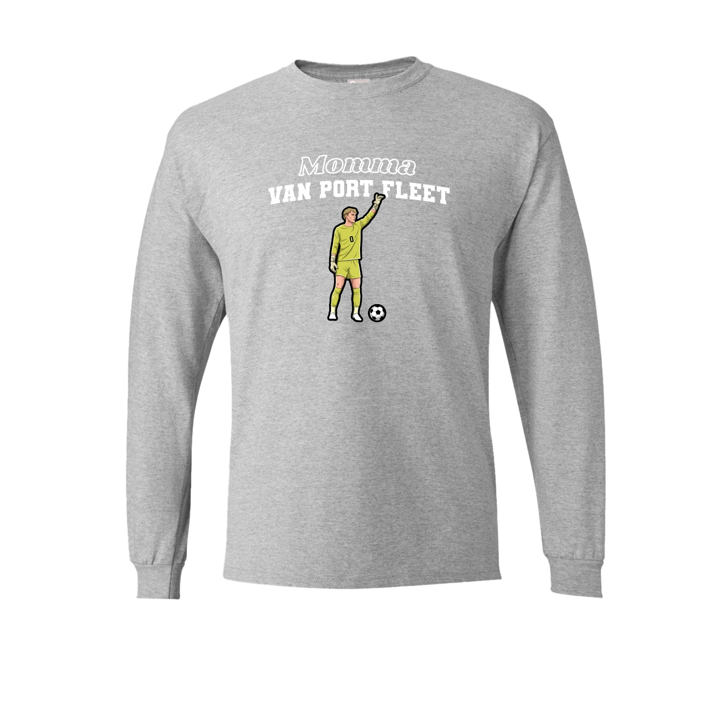 Long Sleeve Tee — Mothers Day Block in Grey