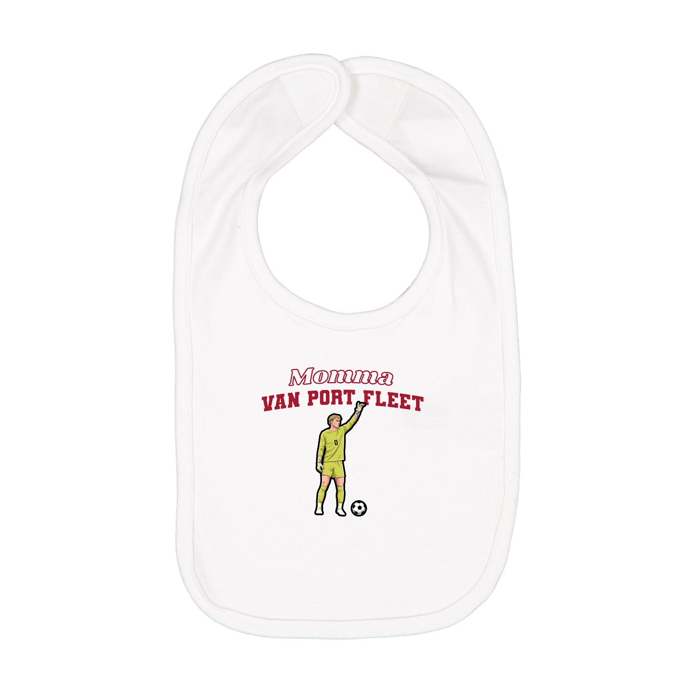 Infant Bib — Mothers Day Block in White