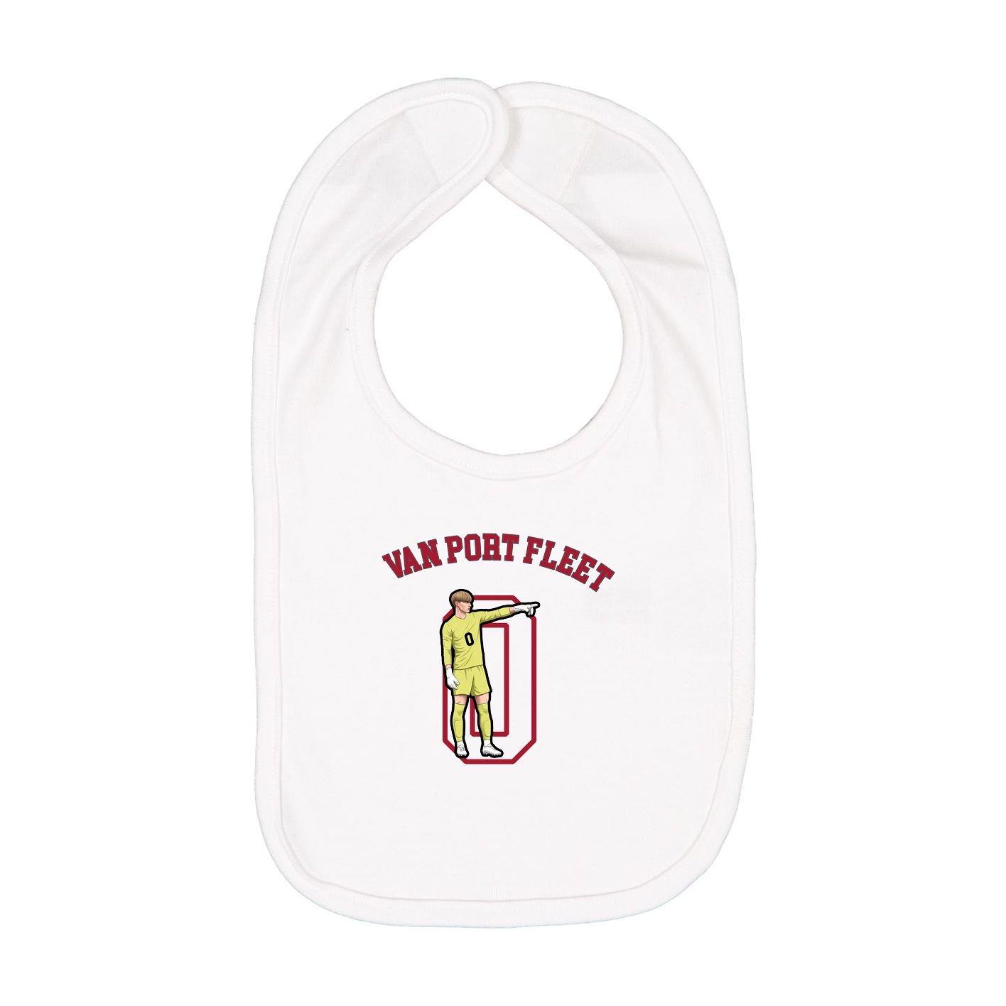 Infant Bib — Shirsey Arch in White