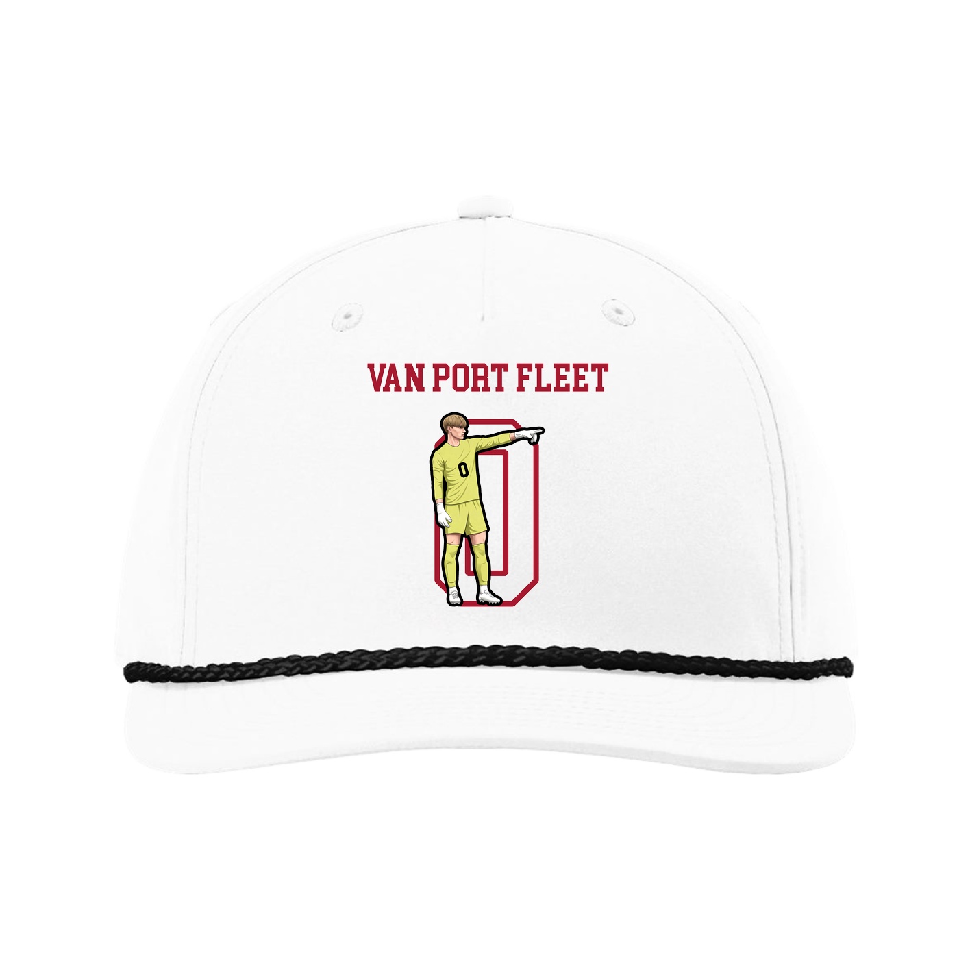 Five-Panel Classic Rope Cap — Shirsey in White