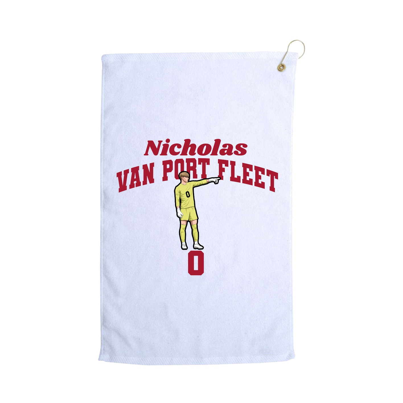 Golf Towel — Signature Arch in White