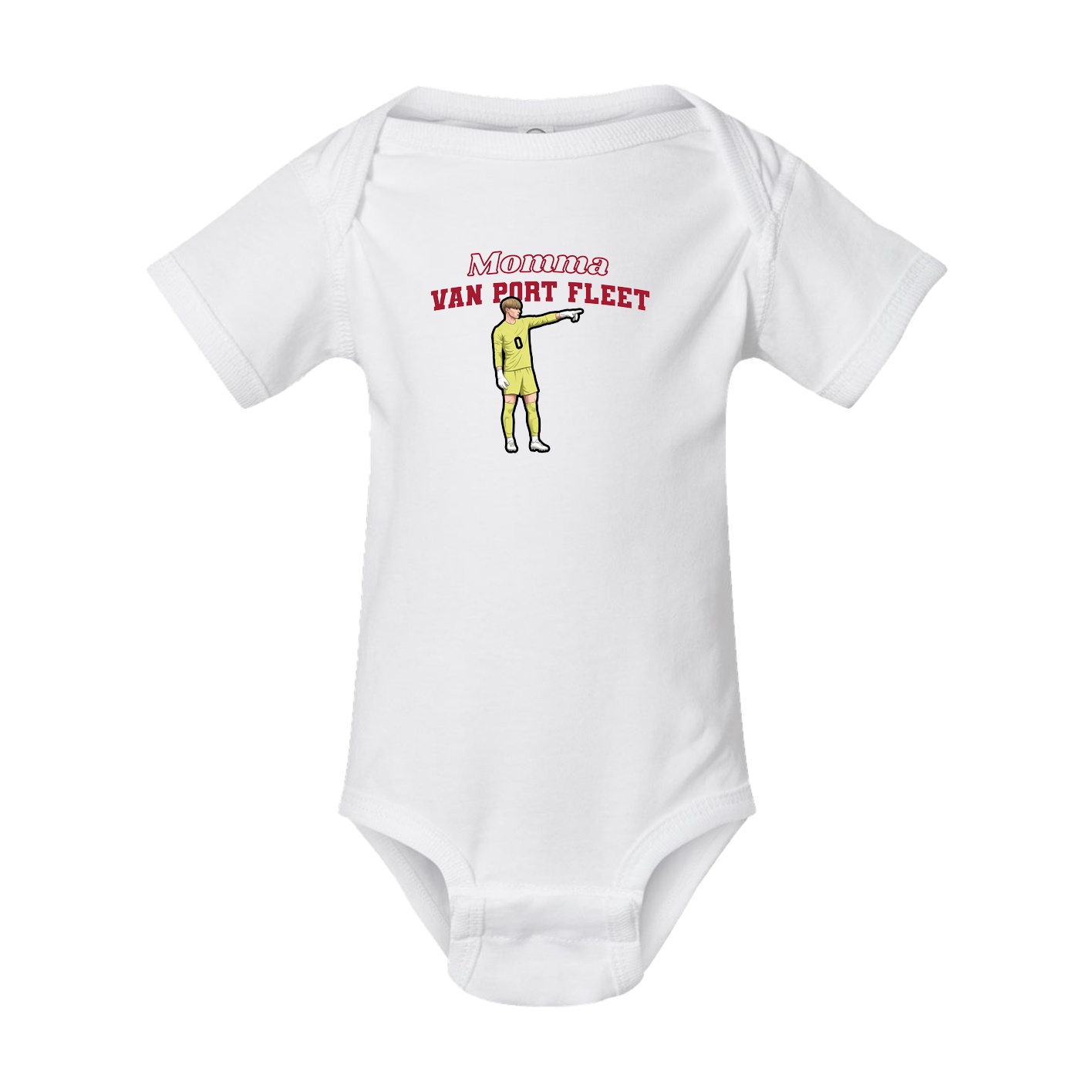 Baby Onesie — Mothers Day Block in White
