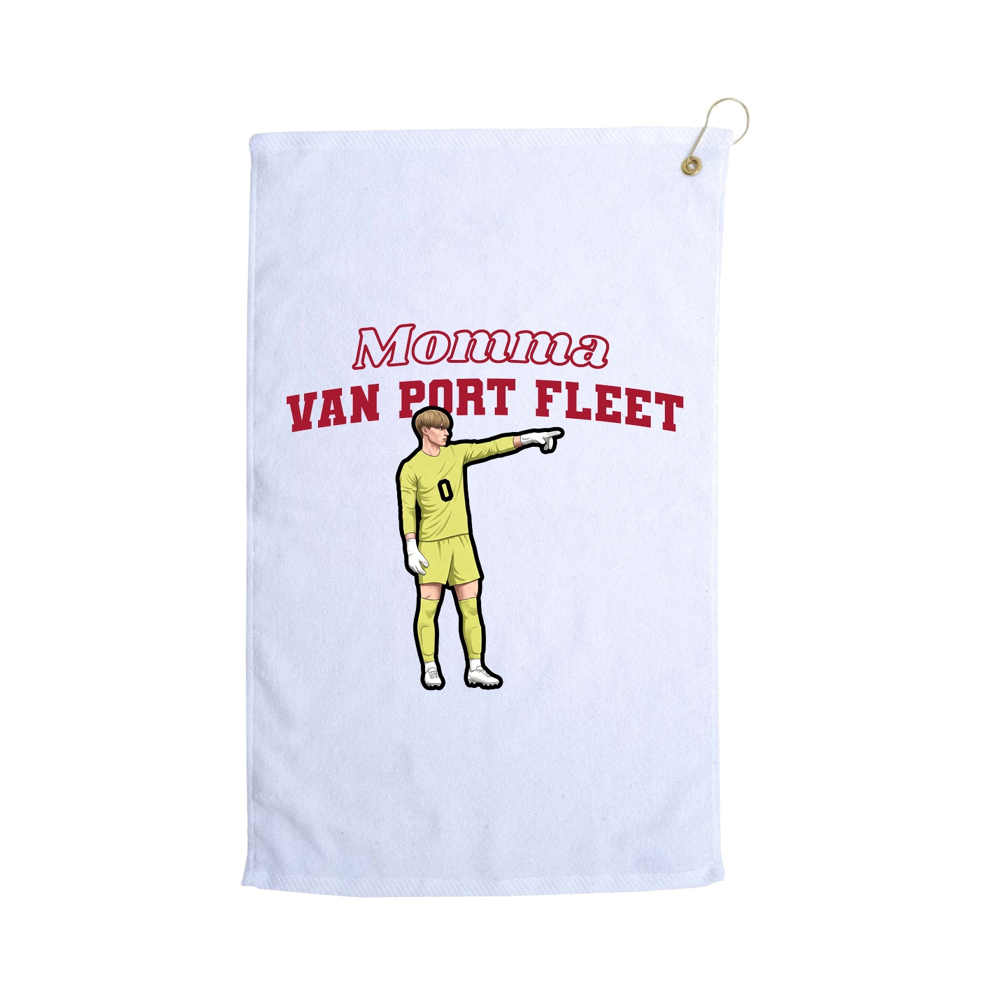 Golf Towel — Mothers Day Block in White