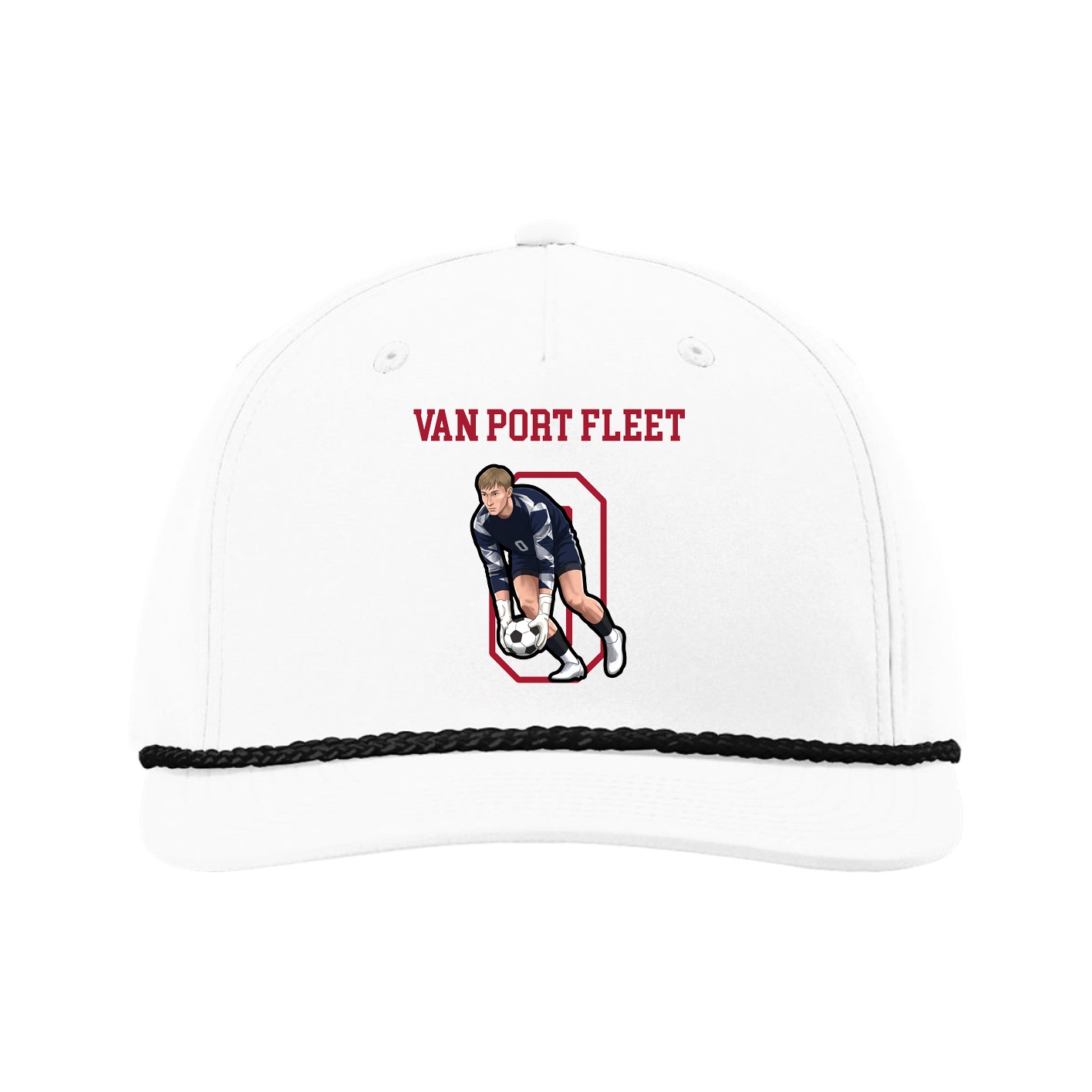 Five-Panel Classic Rope Cap — Shirsey in White