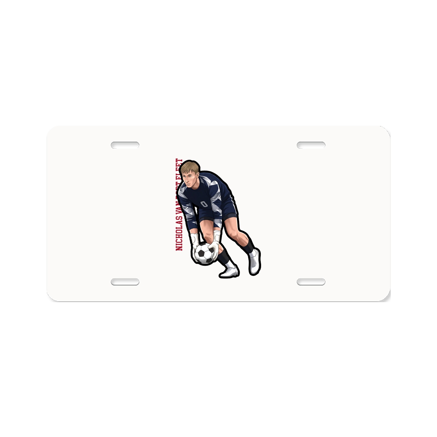 License Plate — Name Vertical in Classic