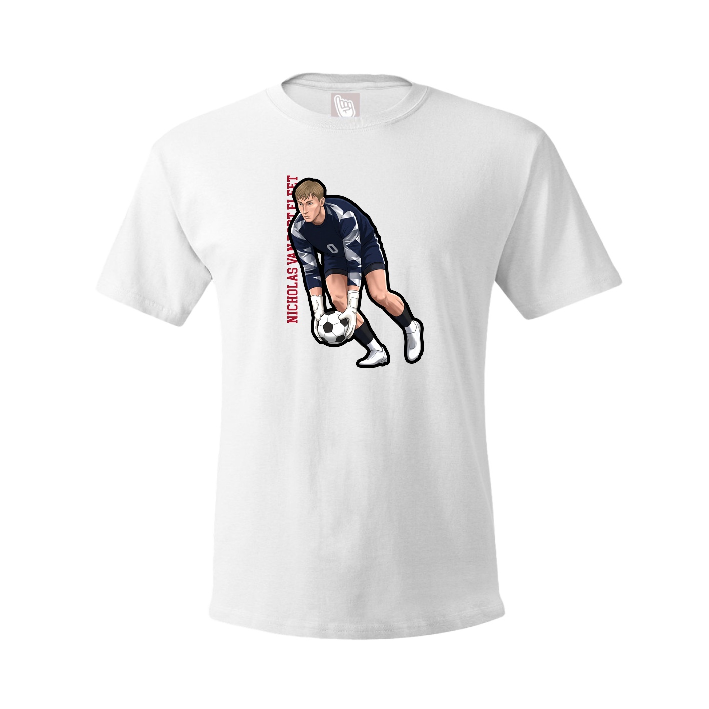 Tee — Name Vertical in White