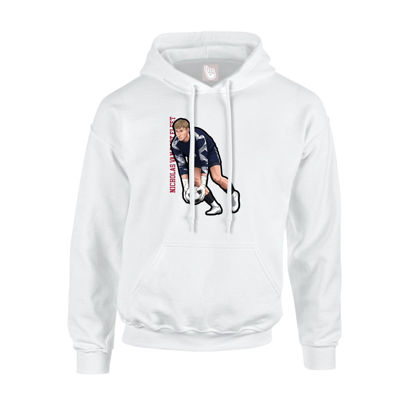 Youth Hoodie — Name Vertical in White
