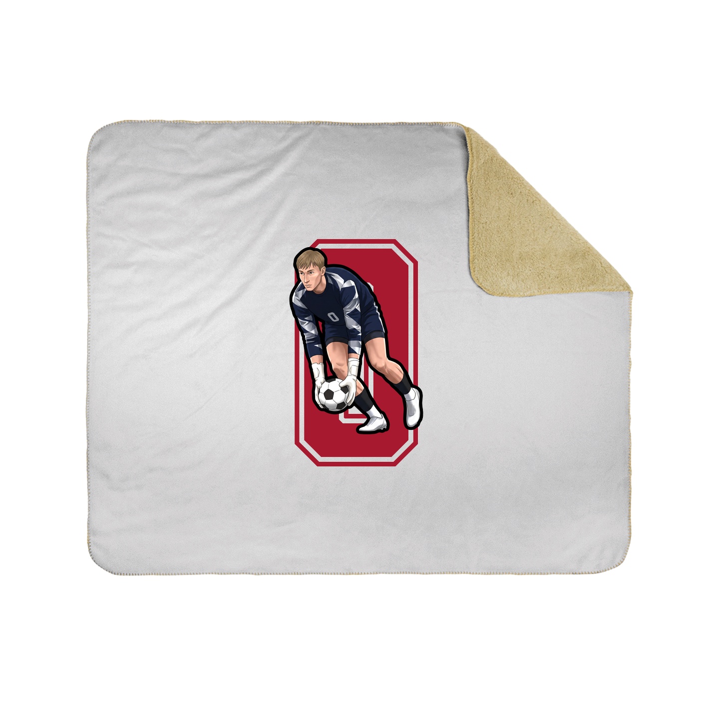 Throw Blanket — Number in White