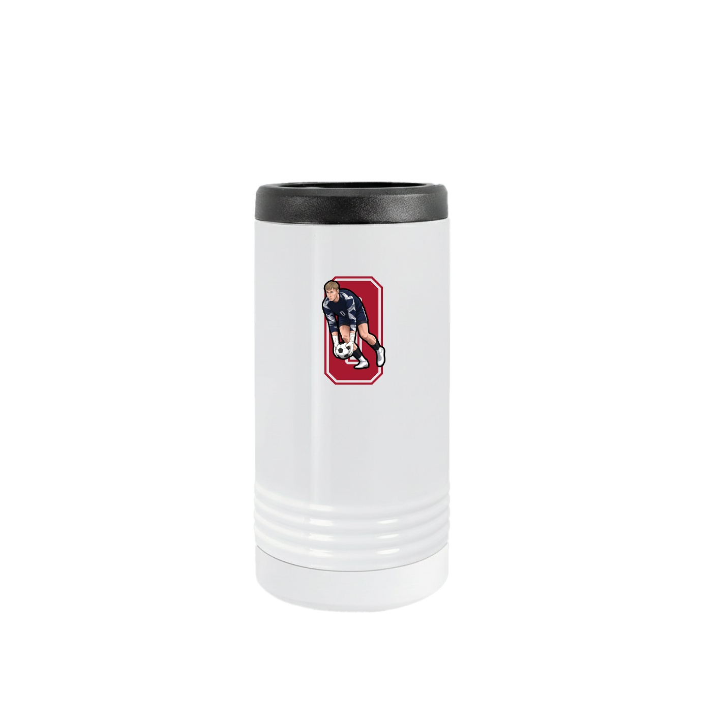 Slim Beverage Holder — Number in White