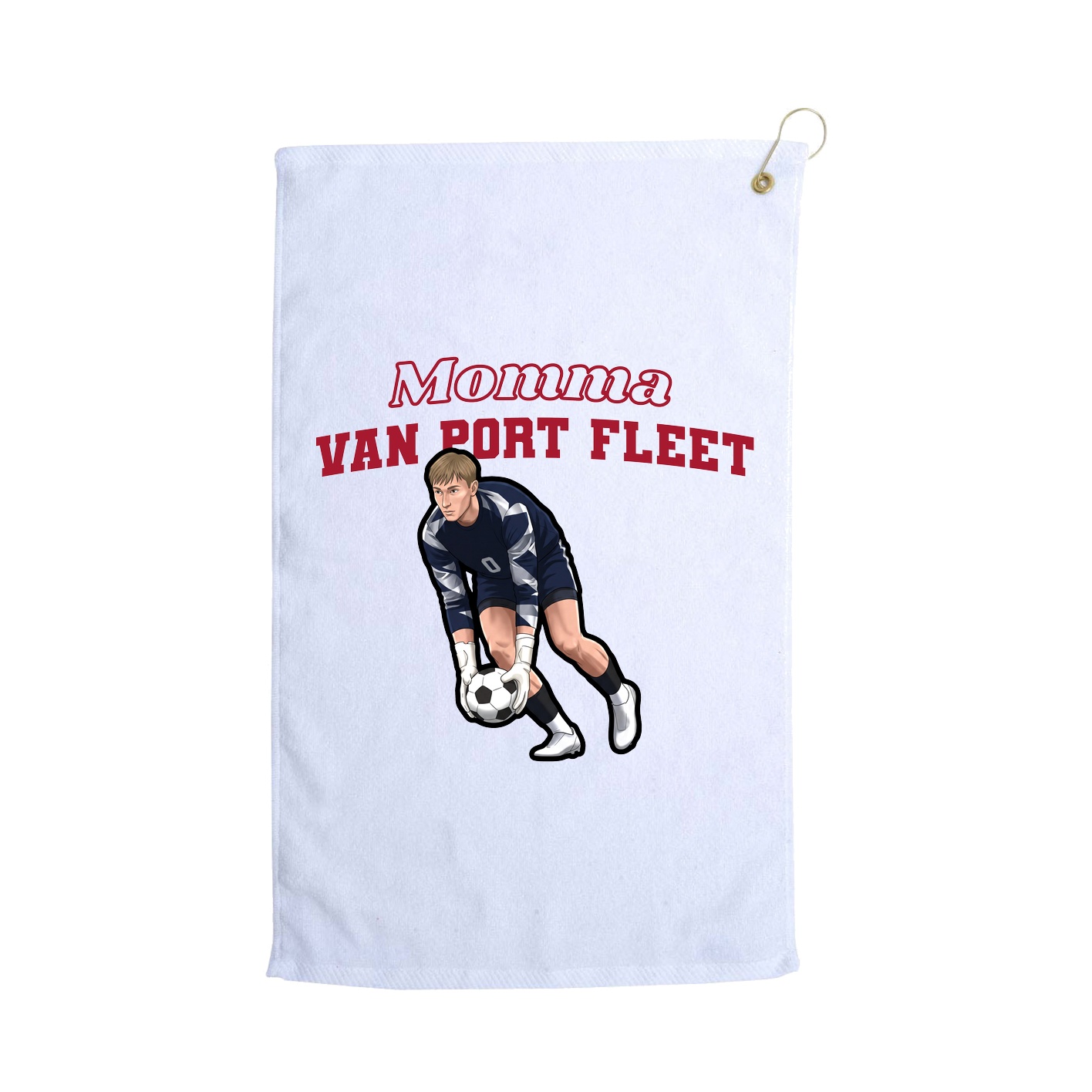 Golf Towel — Mothers Day Block in White