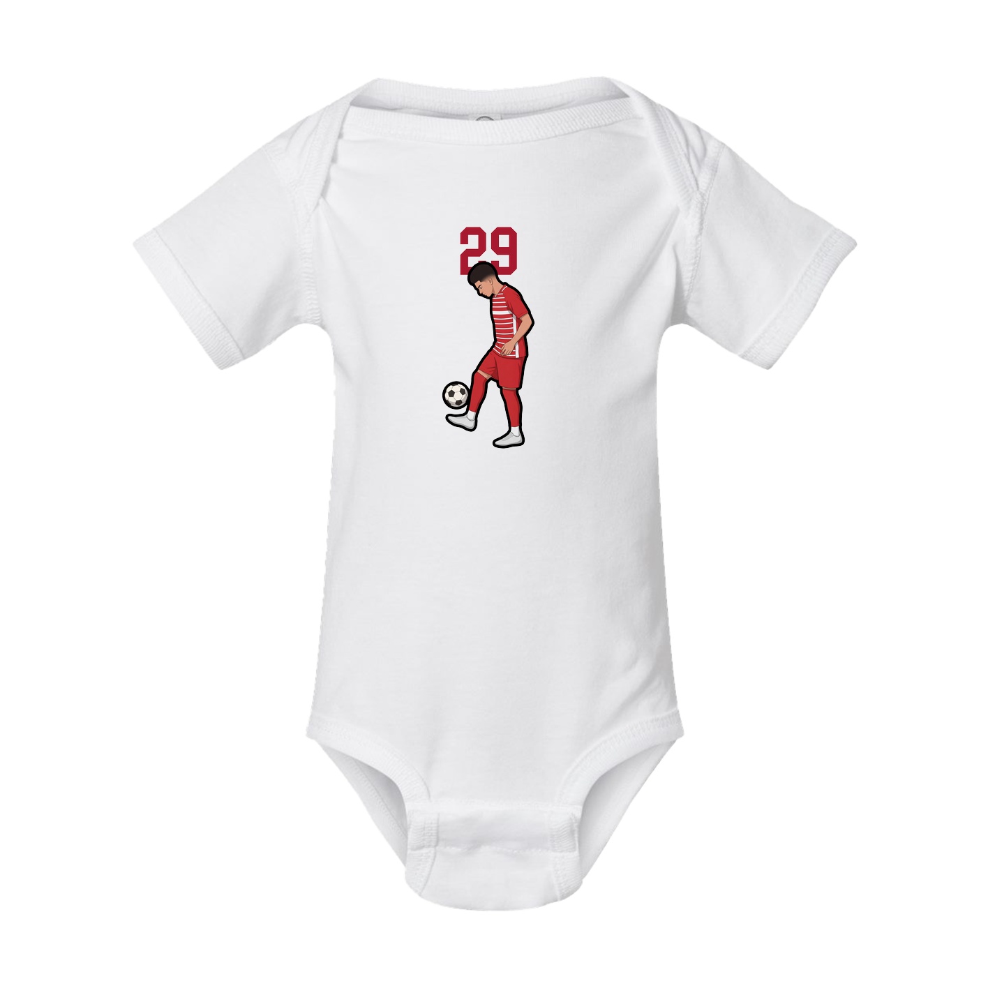 Baby Onesie — Number Top in White