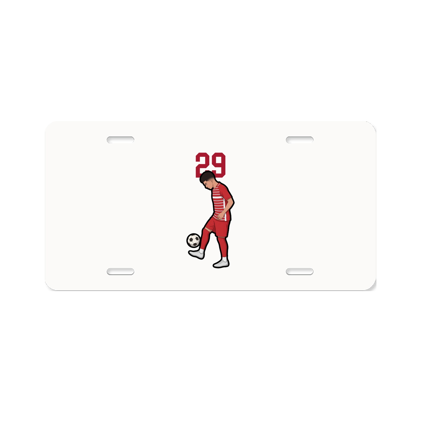 License Plate — Number Top in Classic