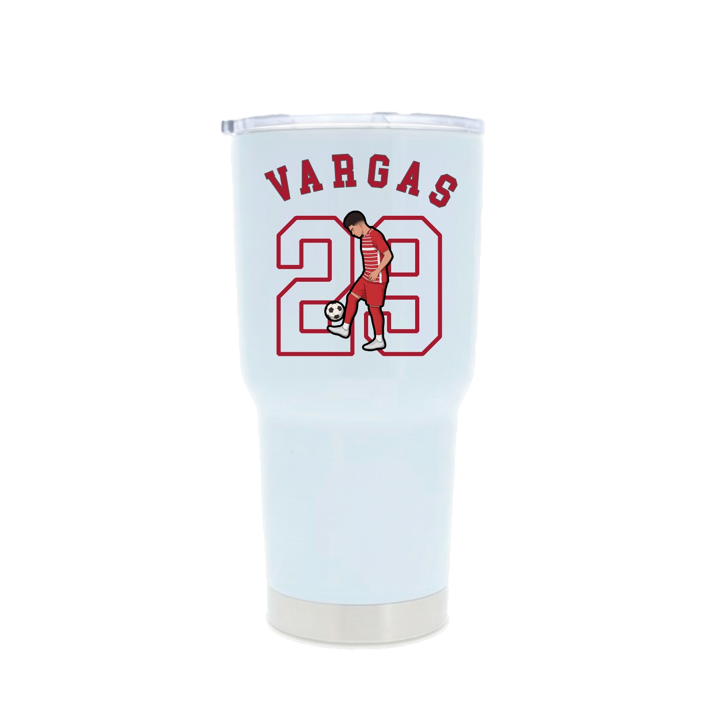 30oz Stainless Steel Tumbler — Shirsey Arch in White
