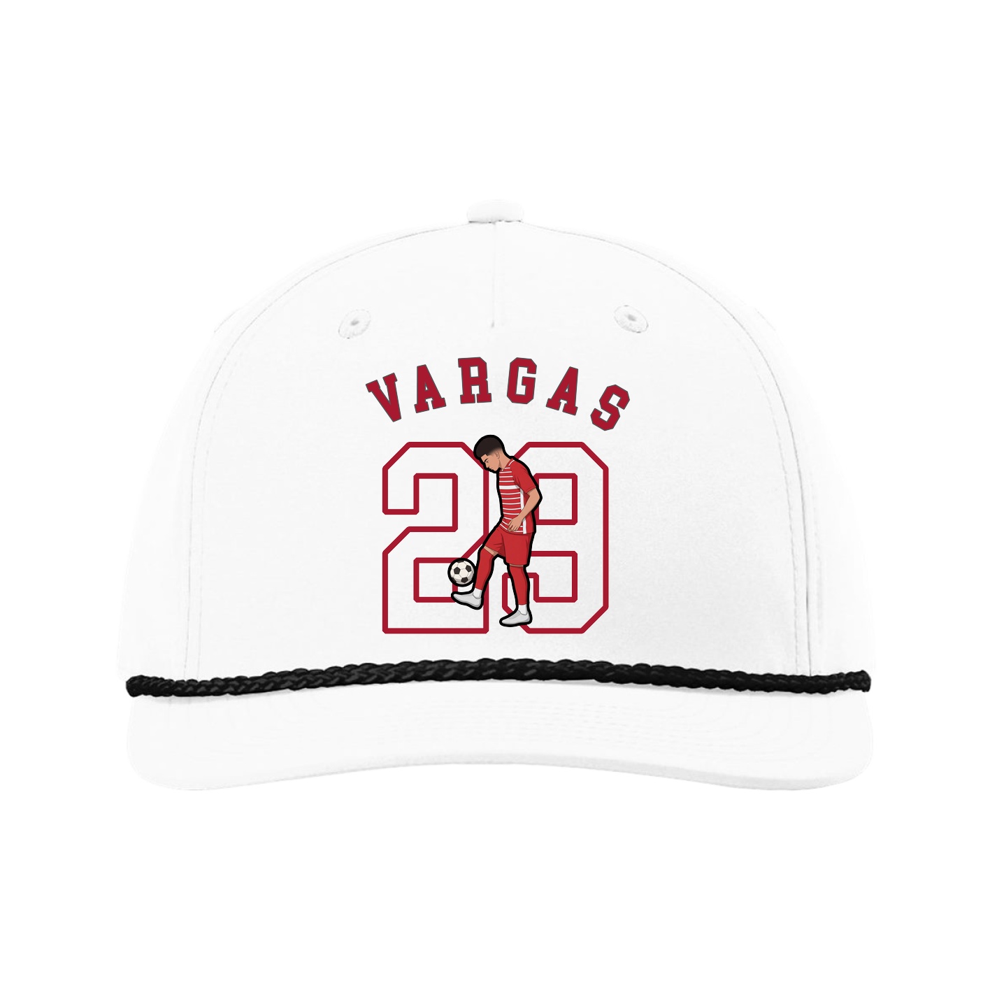 Five-Panel Classic Rope Cap — Shirsey Arch in White