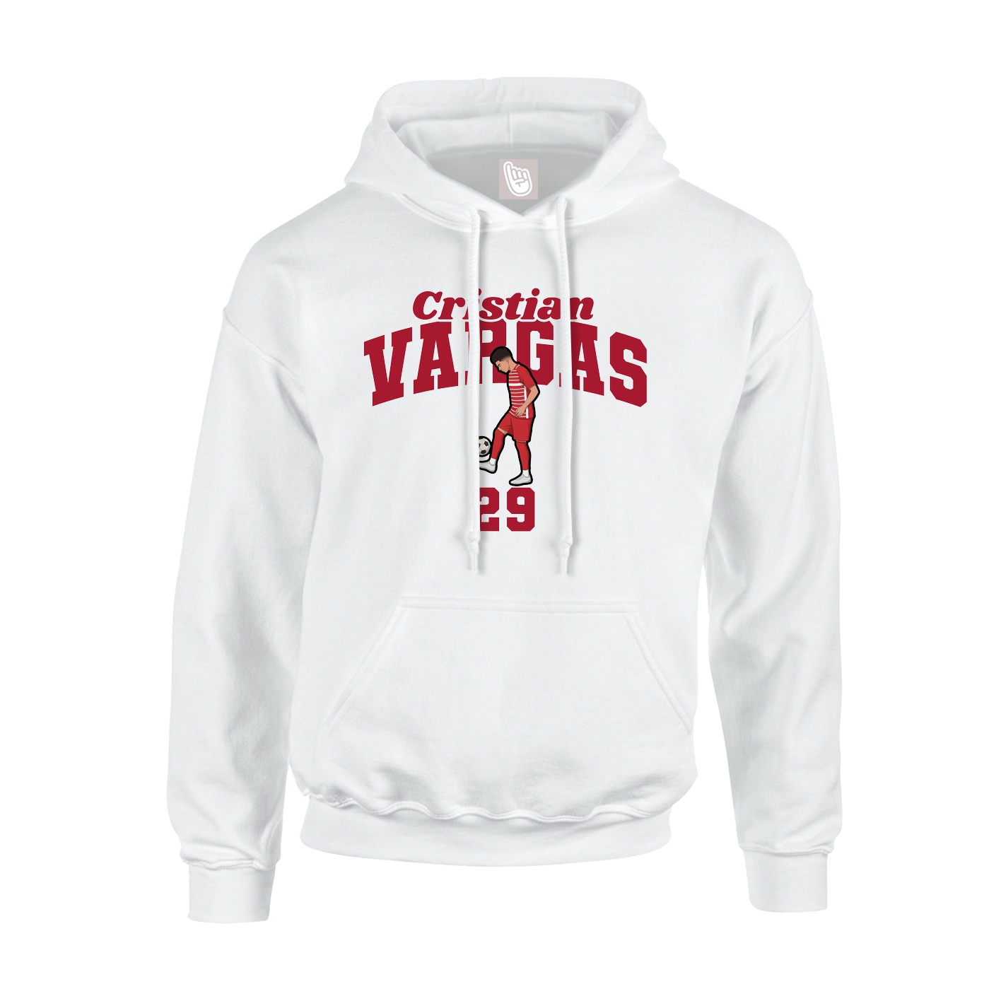 Youth Hoodie — Signature Arch in White