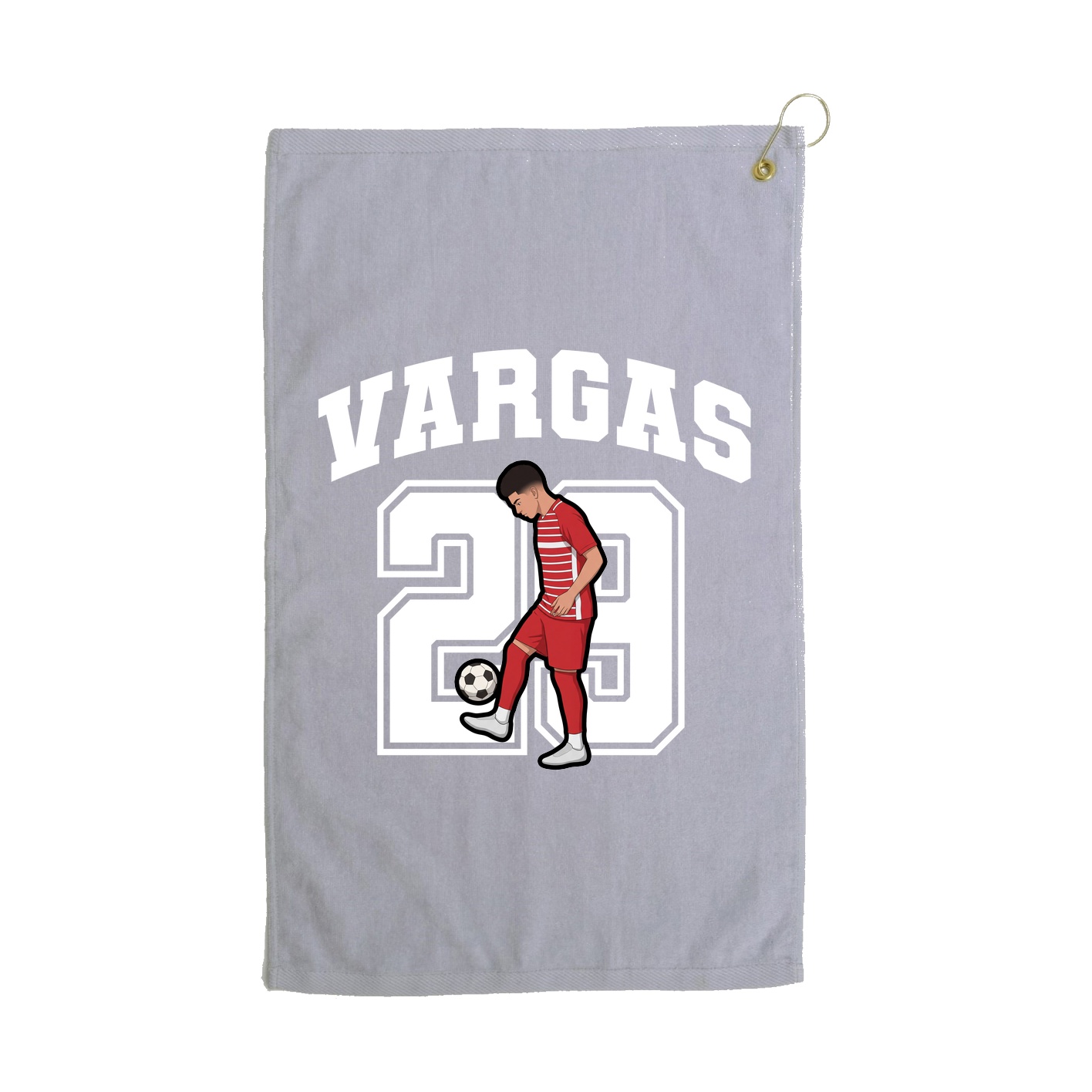 Golf Towel — Number in Grey