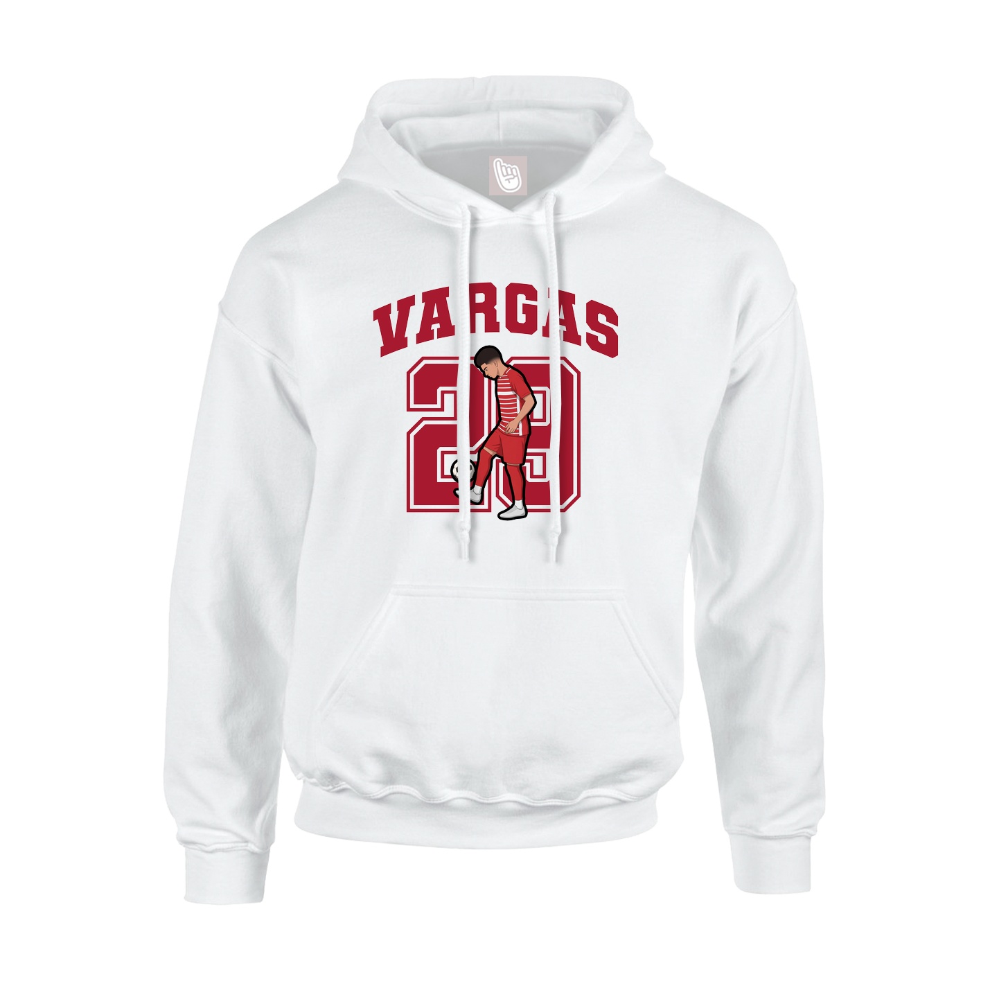 Hoodie — Number in White