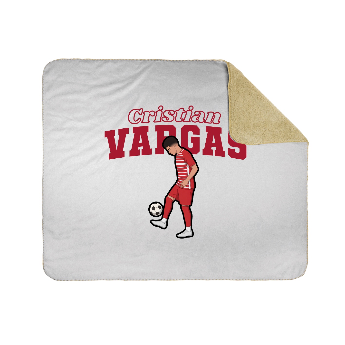 Throw Blanket — Name Arch in White