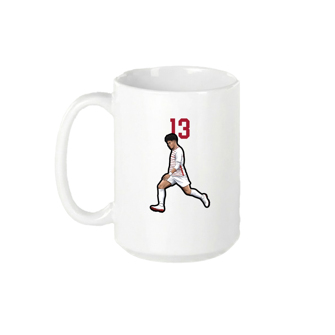 15oz Coffee Mug — Number Top in White