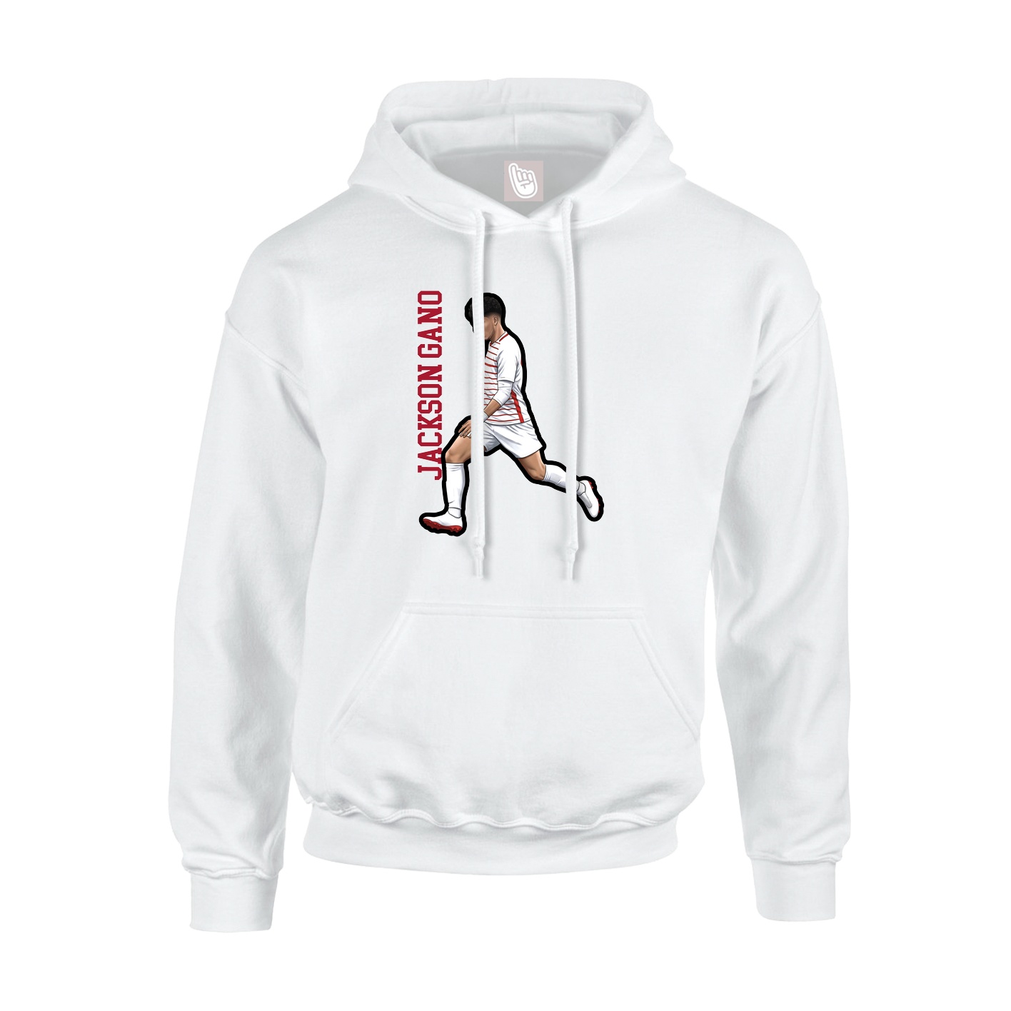 Hoodie — Name Vertical in White
