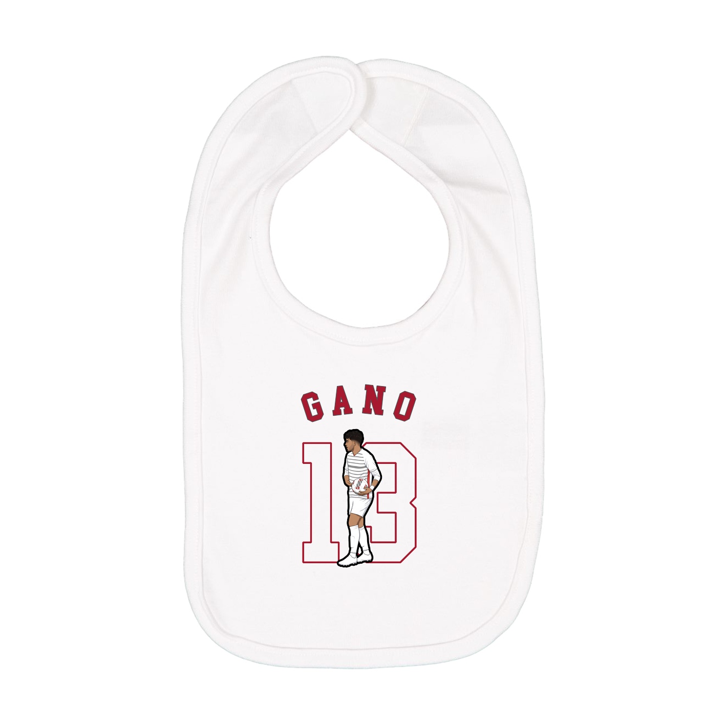 Infant Bib — Shirsey Arch in White