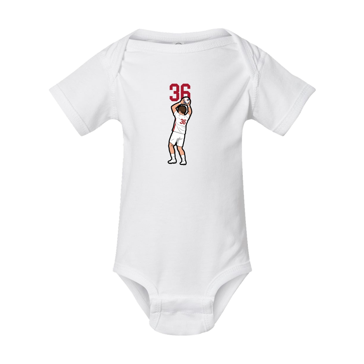 Baby Onesie — Number Top in White