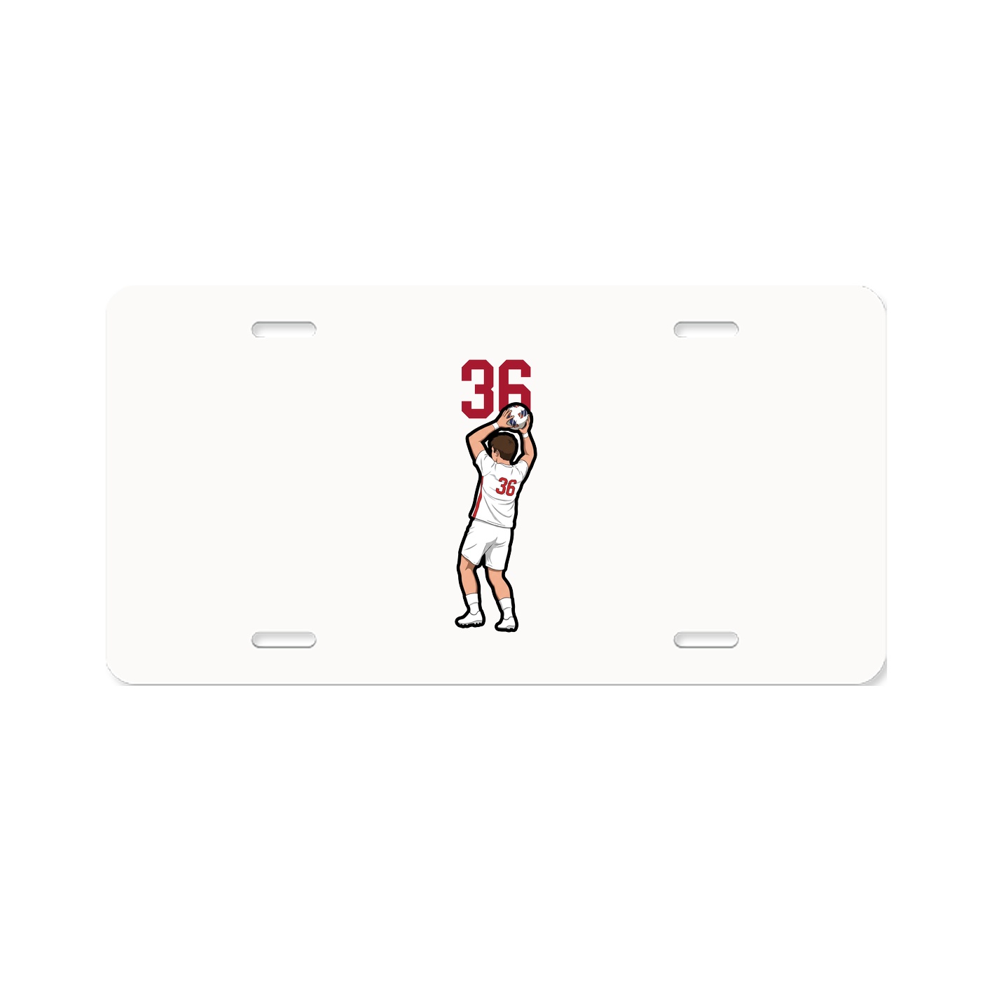 License Plate — Number Top in Classic