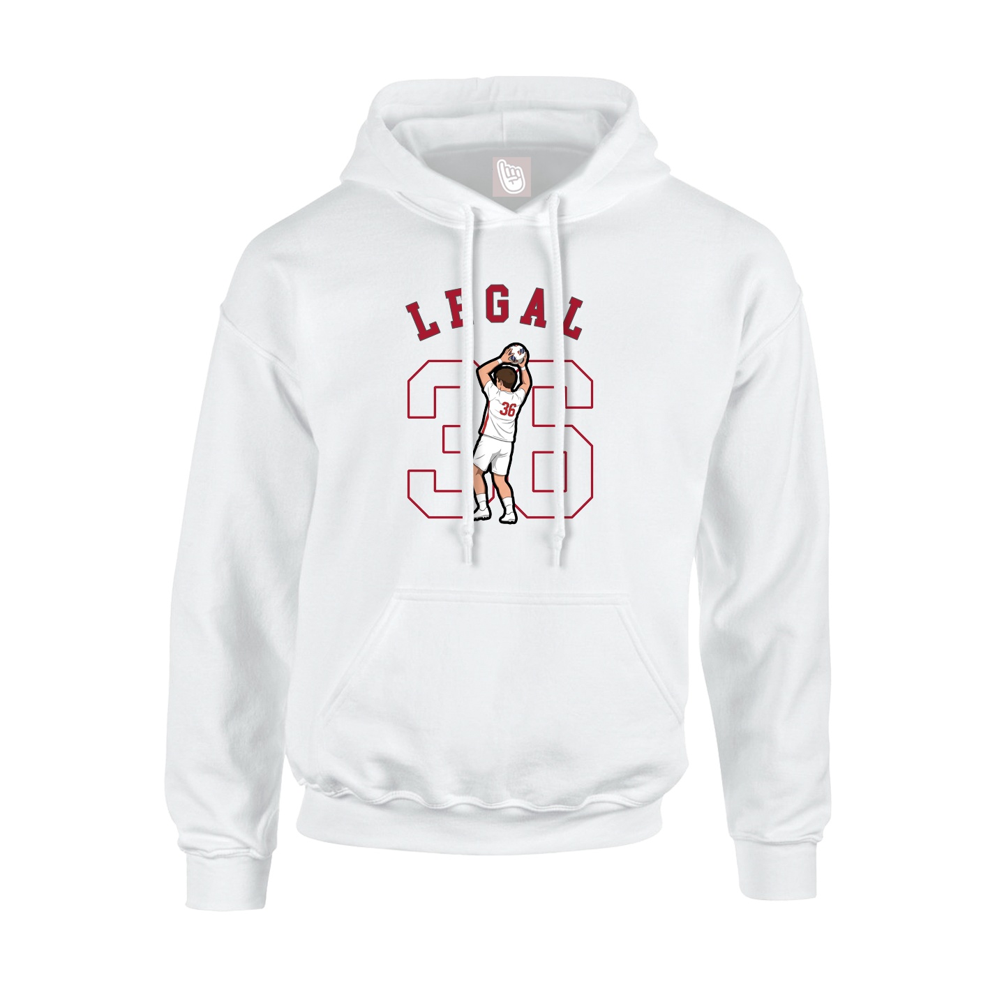Youth Hoodie — Shirsey Arch in White