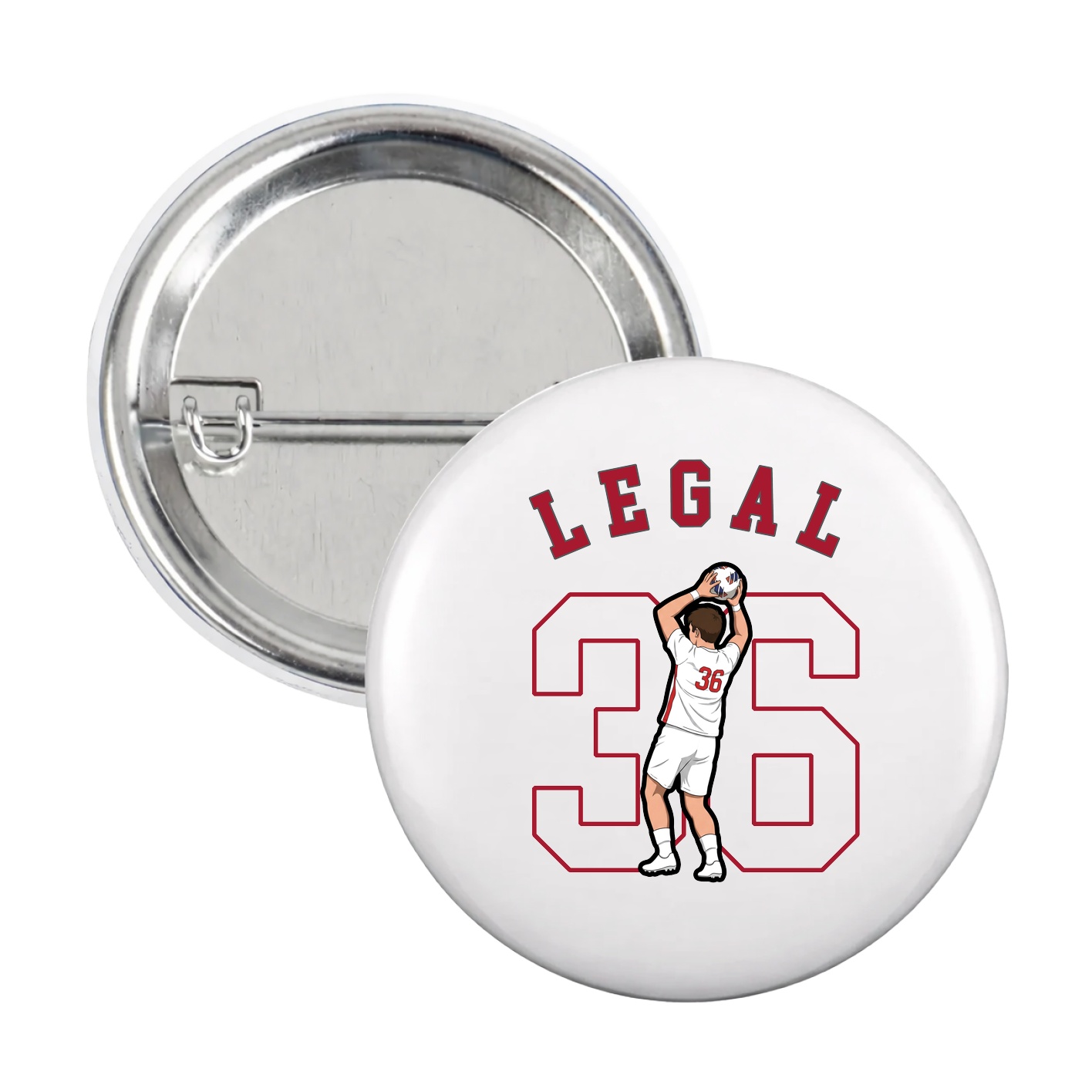 Game Day Button — Shirsey Arch in White