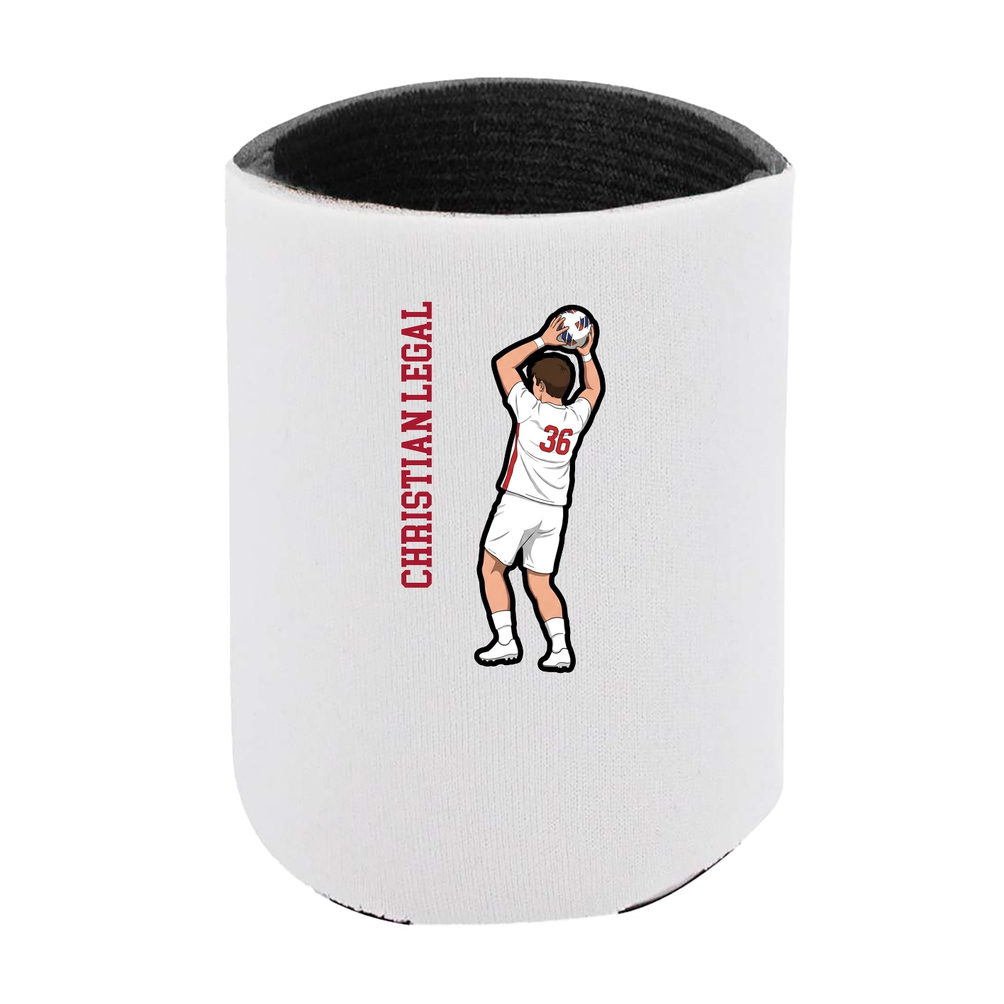 Can Holder — Name Vertical in White