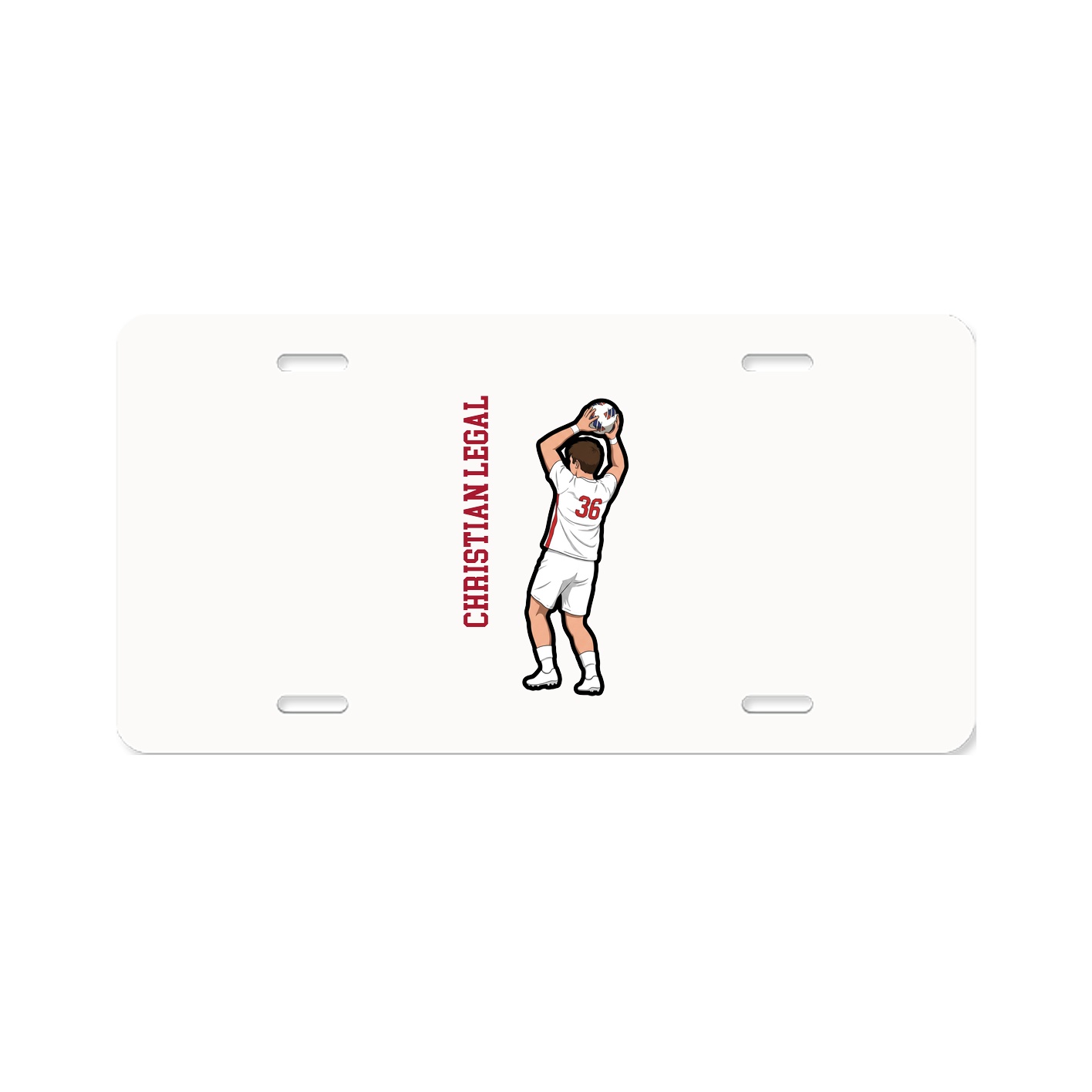 License Plate — Name Vertical in Classic