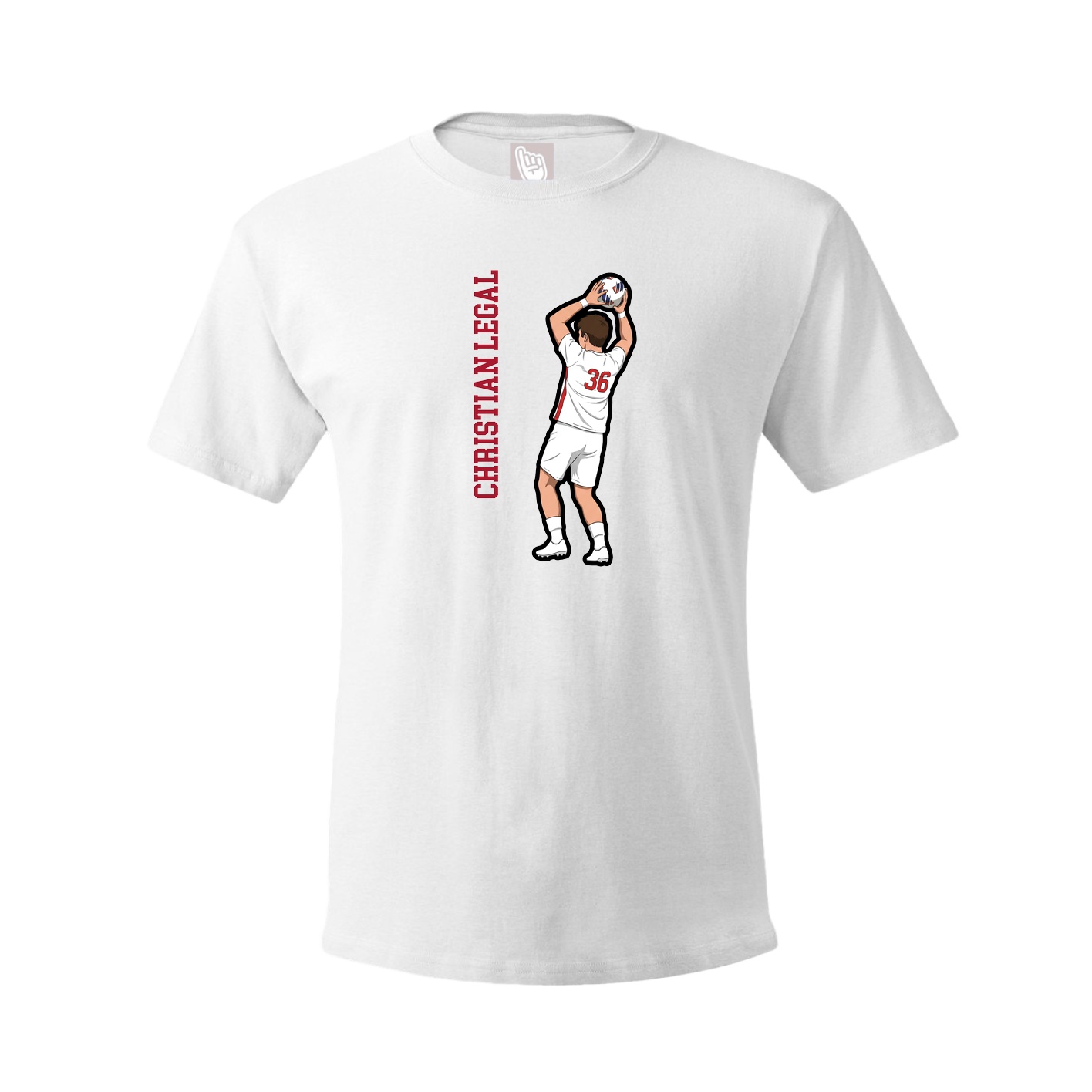 Youth Tee — Name Vertical in White