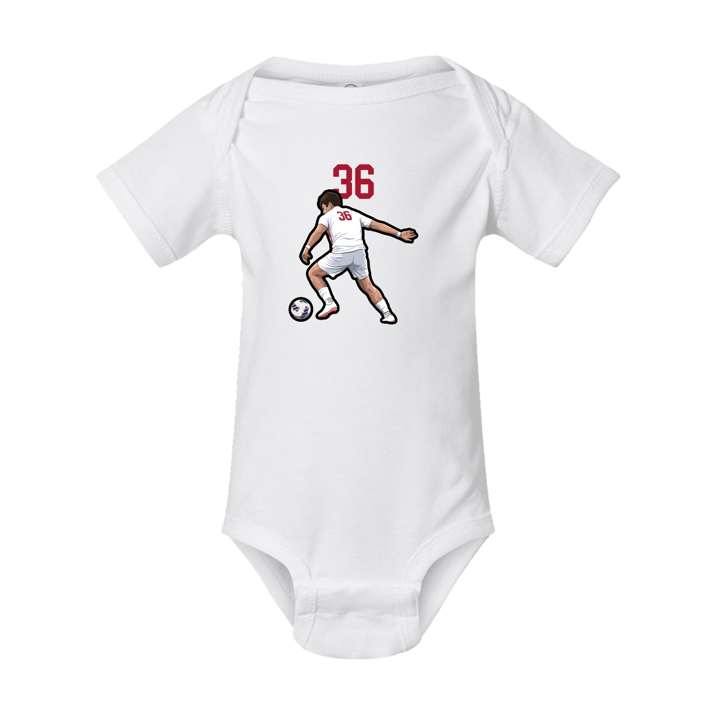 Baby Onesie — Number Top in White