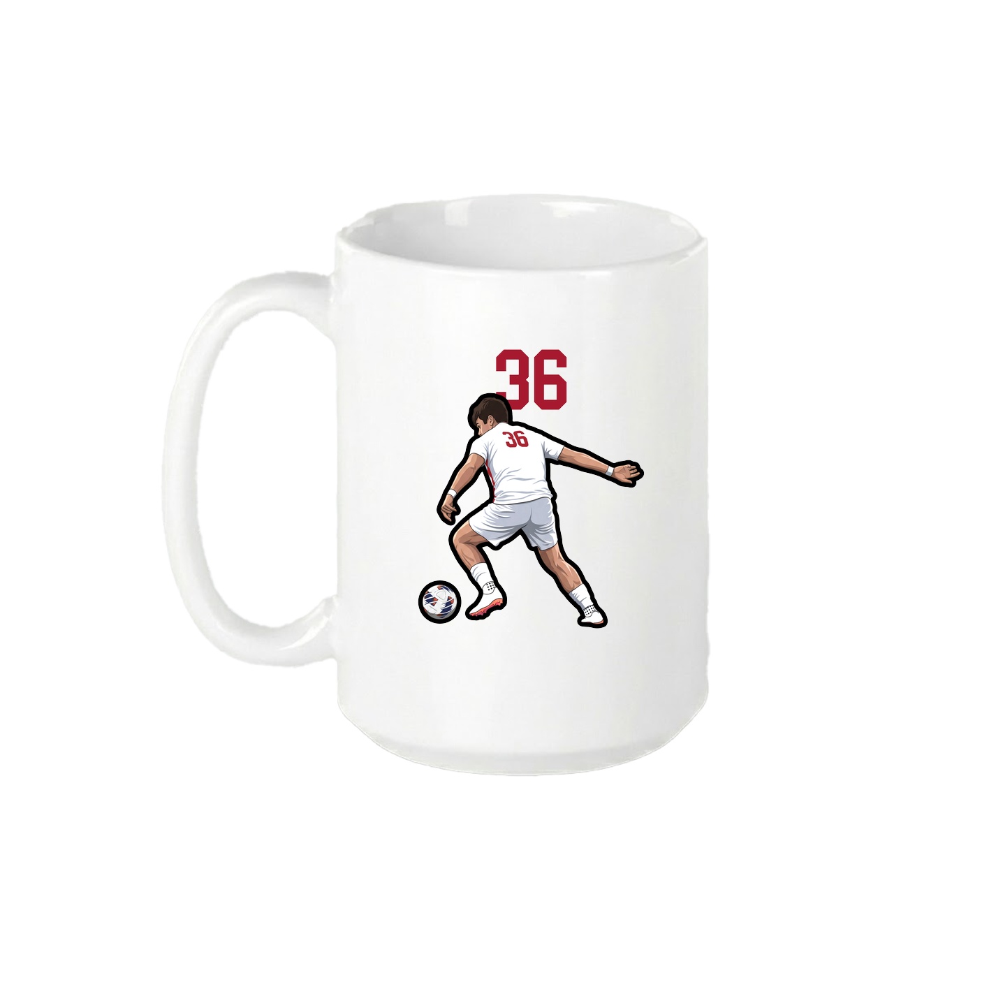 15oz Coffee Mug — Number Top in White