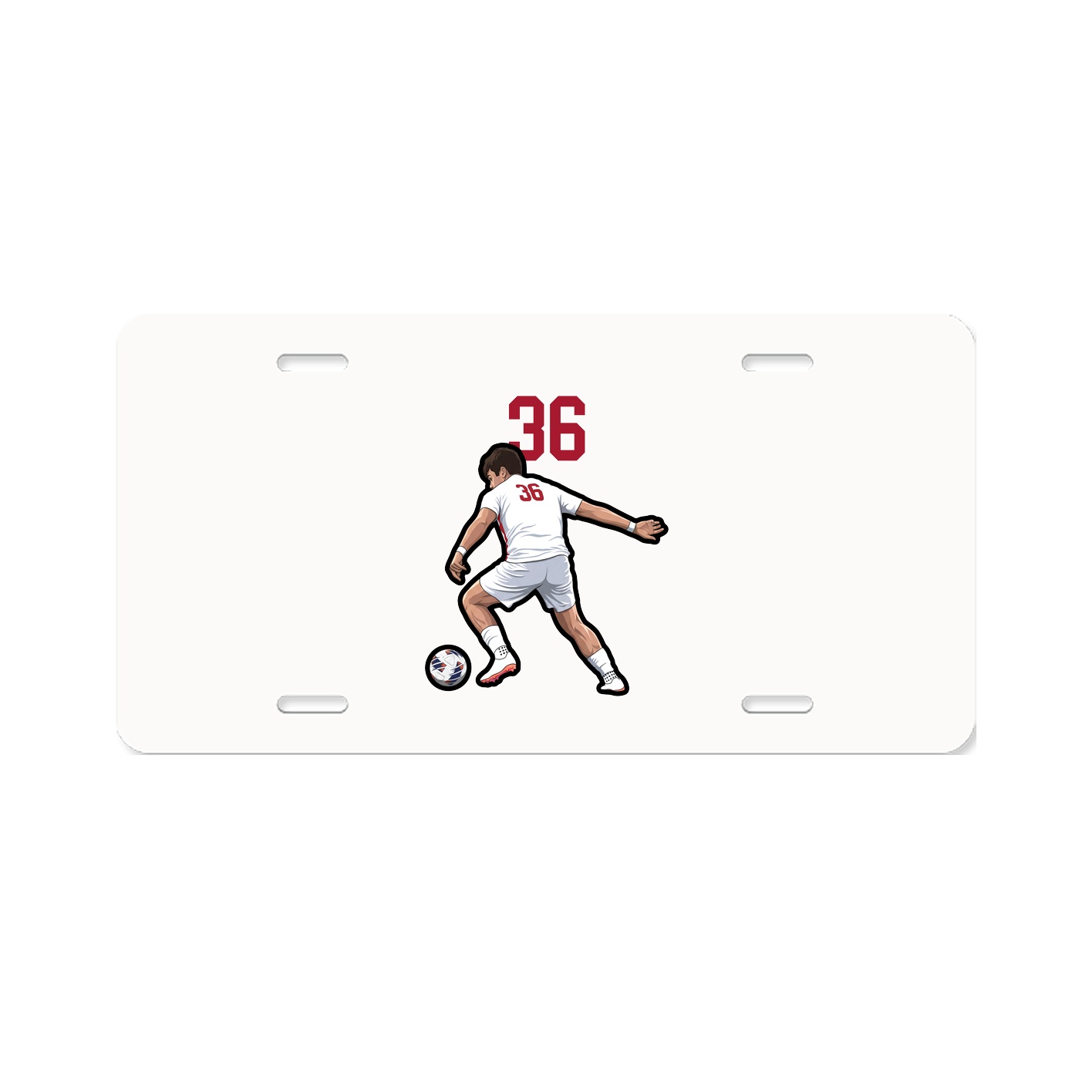 License Plate — Number Top in Classic